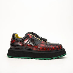 Crimson Crocodile Platform Sneaker DIVINCH
