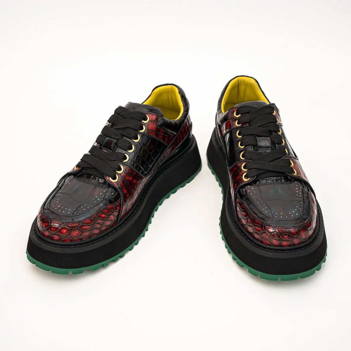 Crimson Crocodile Platform Sneaker DIVINCH