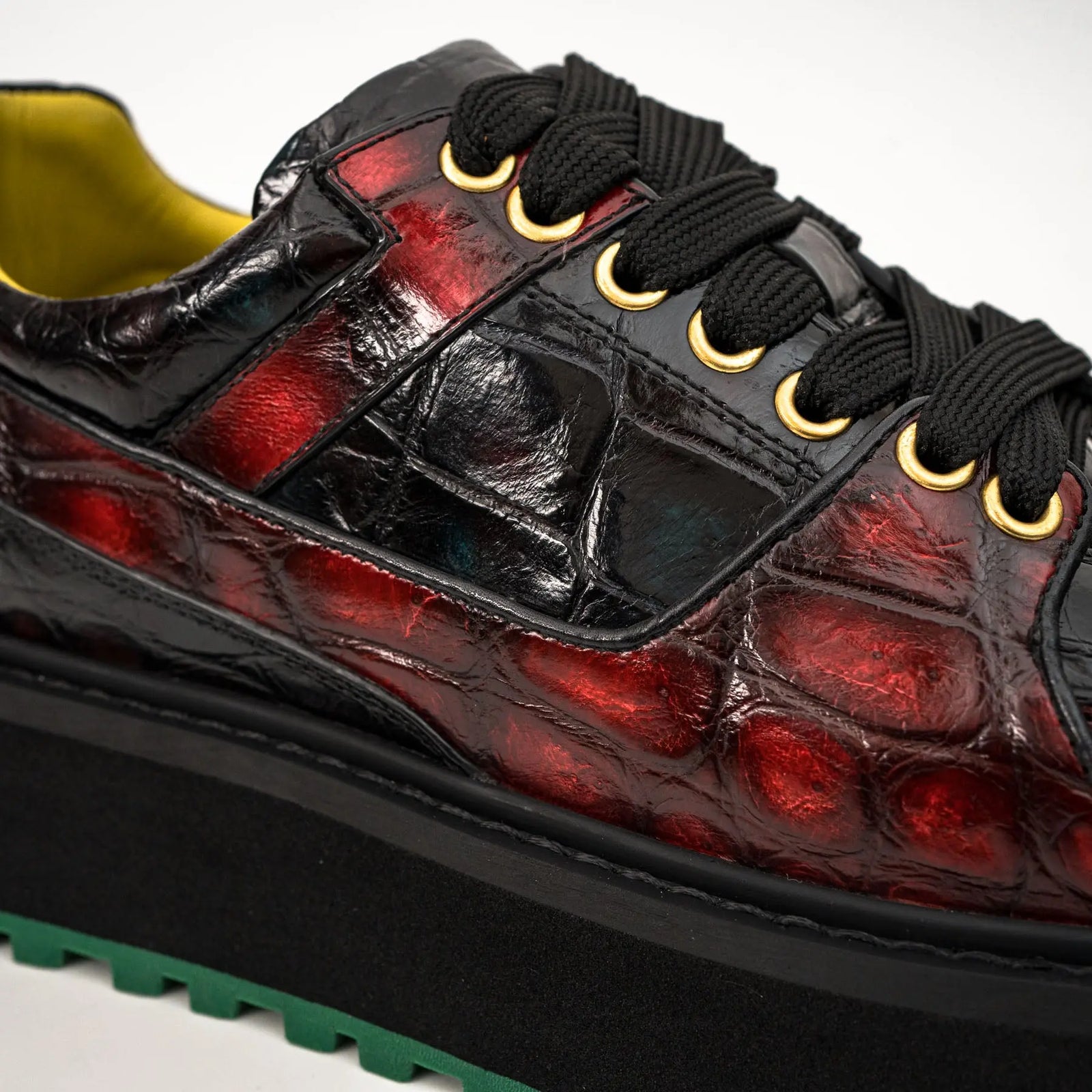 Crimson Crocodile Platform Sneaker DIVINCH