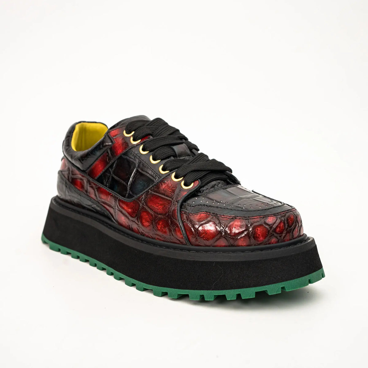 Crimson Crocodile Platform Sneaker DIVINCH