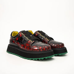 Crimson Crocodile Platform Sneaker DIVINCH