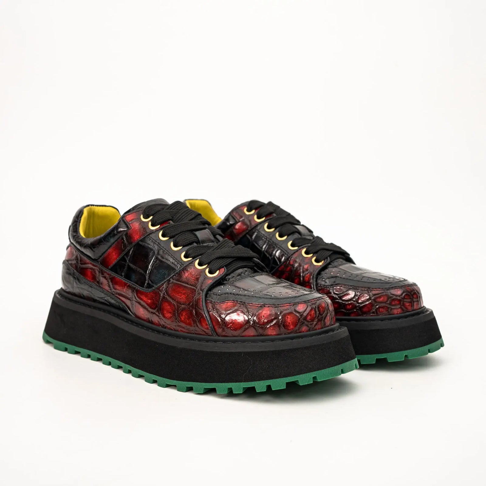 Crimson Crocodile Platform Sneaker DIVINCH