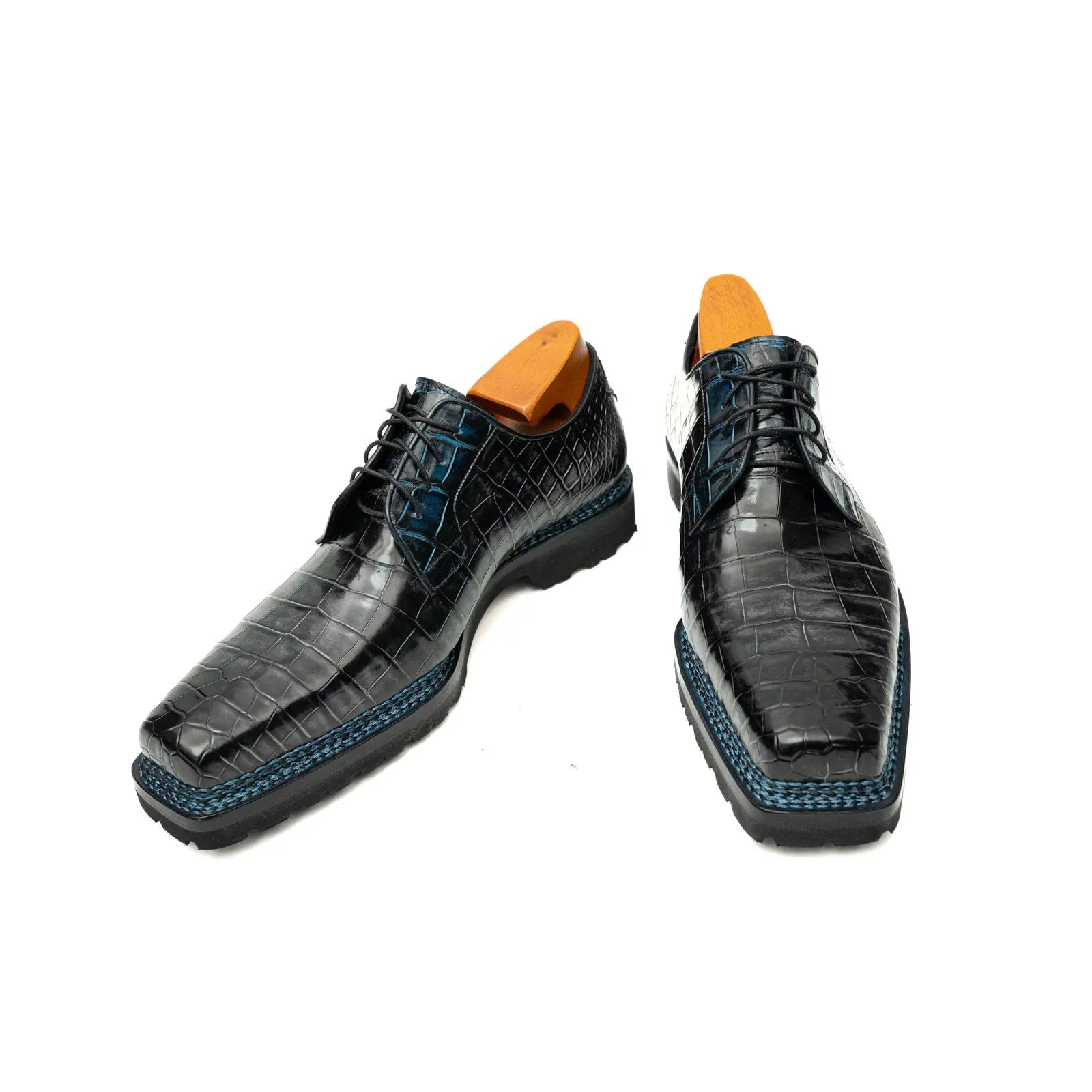 Croc Texture Norwegian Welted Derbies DIVINCH