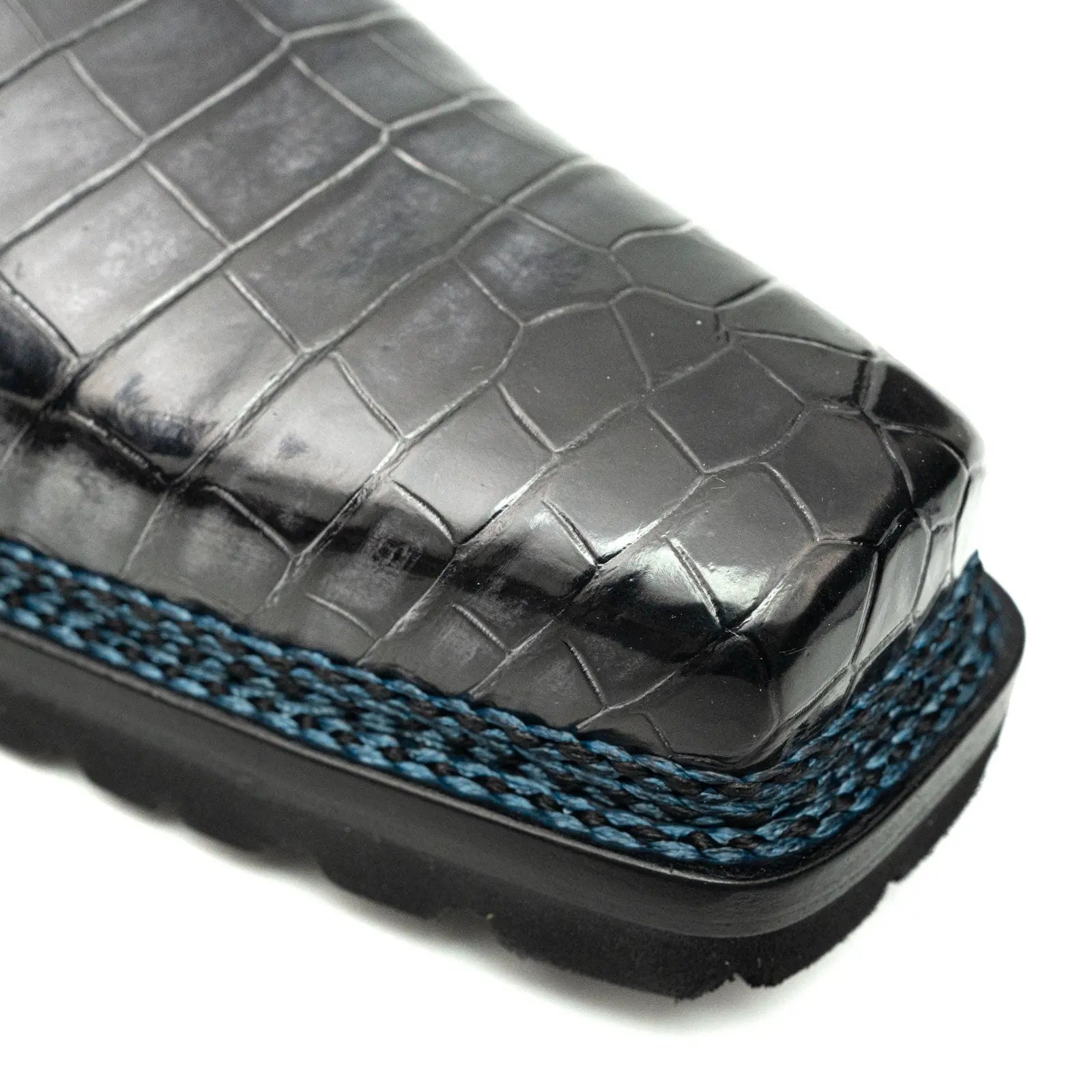 Croc Texture Norwegian Welted Derbies DIVINCH