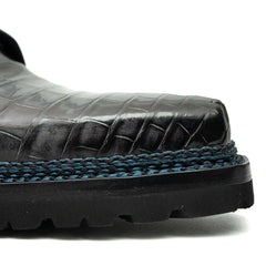 Croc Texture Norwegian Welted Derbies DIVINCH