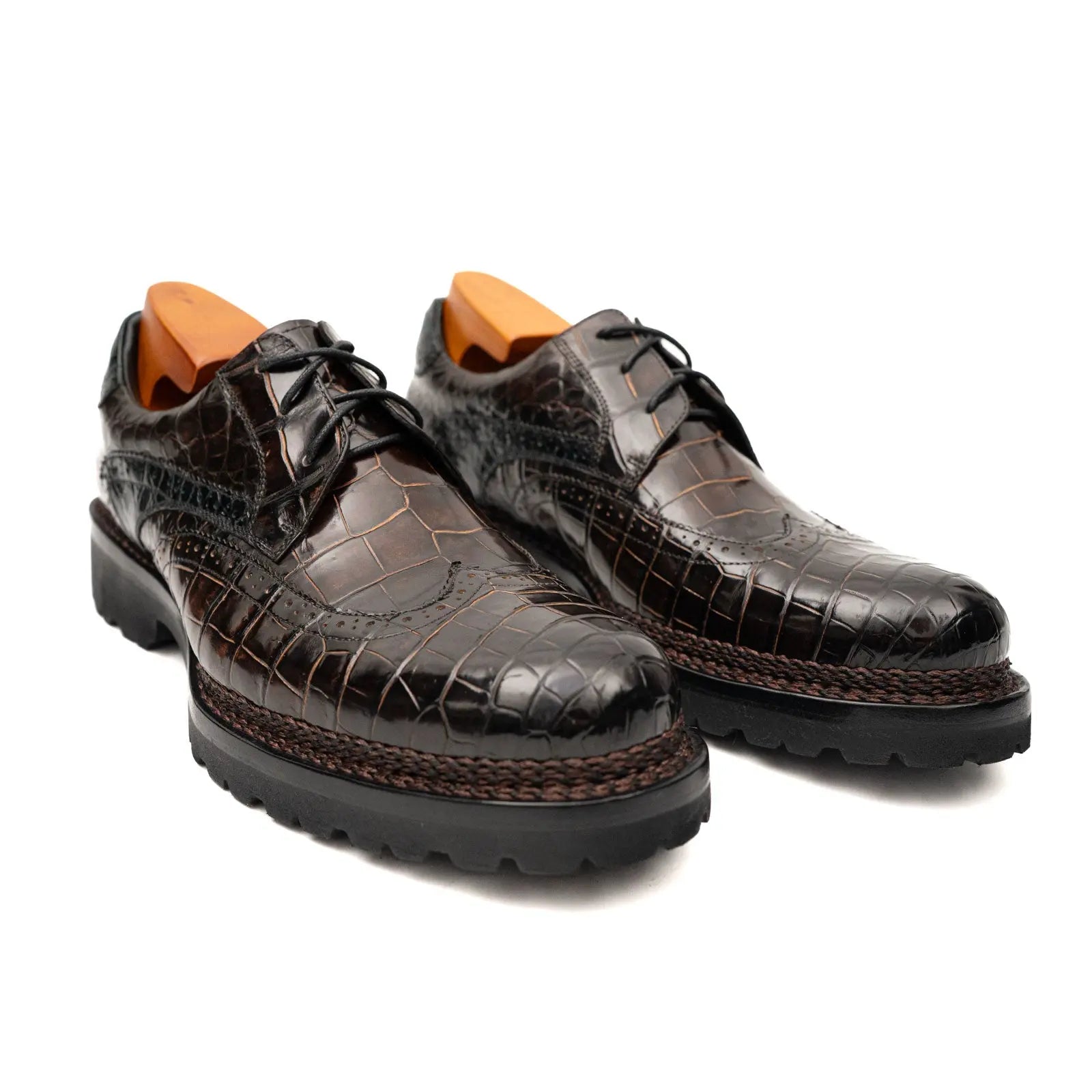 Crocodile Leather Norwegian Welted Shoes DIVINCH