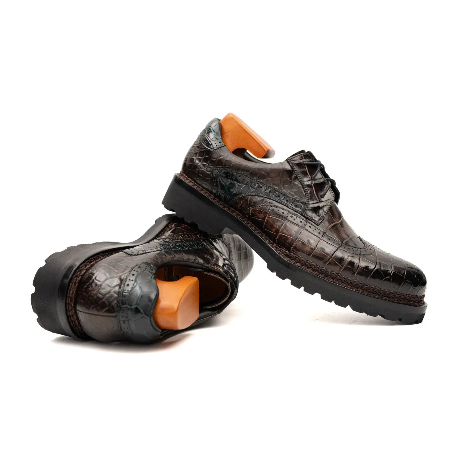 Derby Plataforma Vibram DIVINCH Crocodilo do Nilo