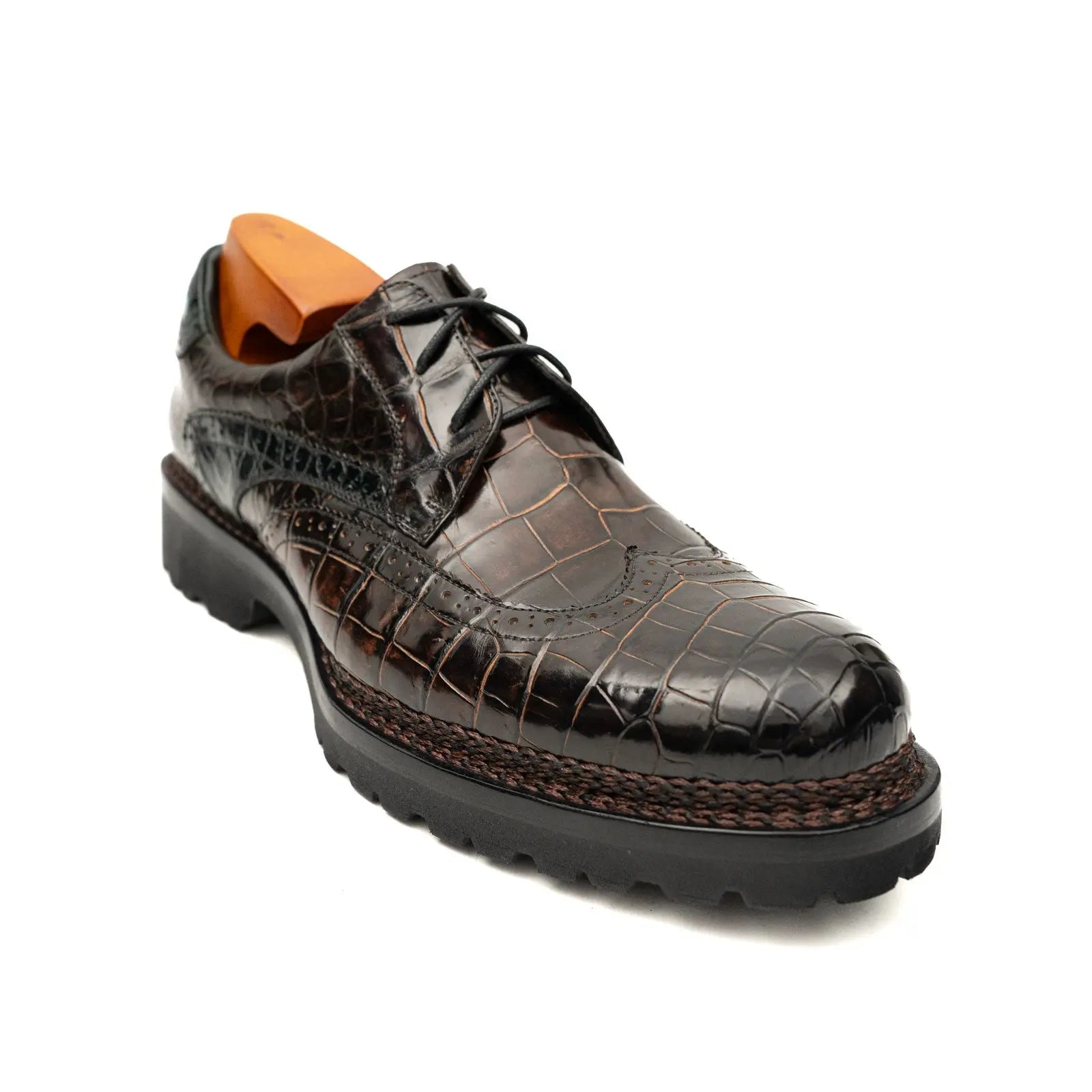 Derby Plataforma Vibram DIVINCH Crocodilo do Nilo