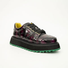 Crocodile Leather Platform Sneaker DIVINCH