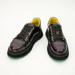 Crocodile Leather Platform Sneaker DIVINCH