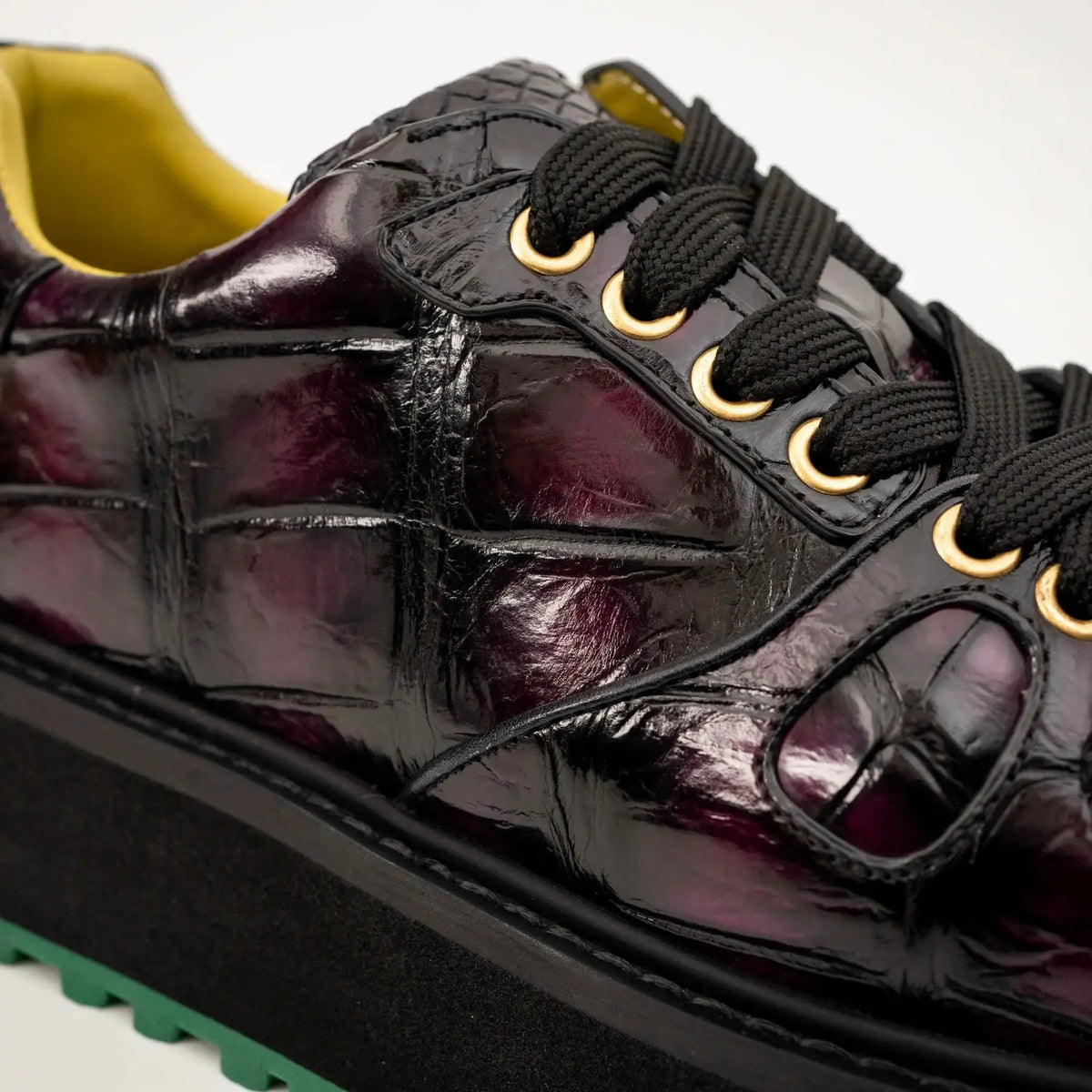 Crocodile Leather Platform Sneaker DIVINCH
