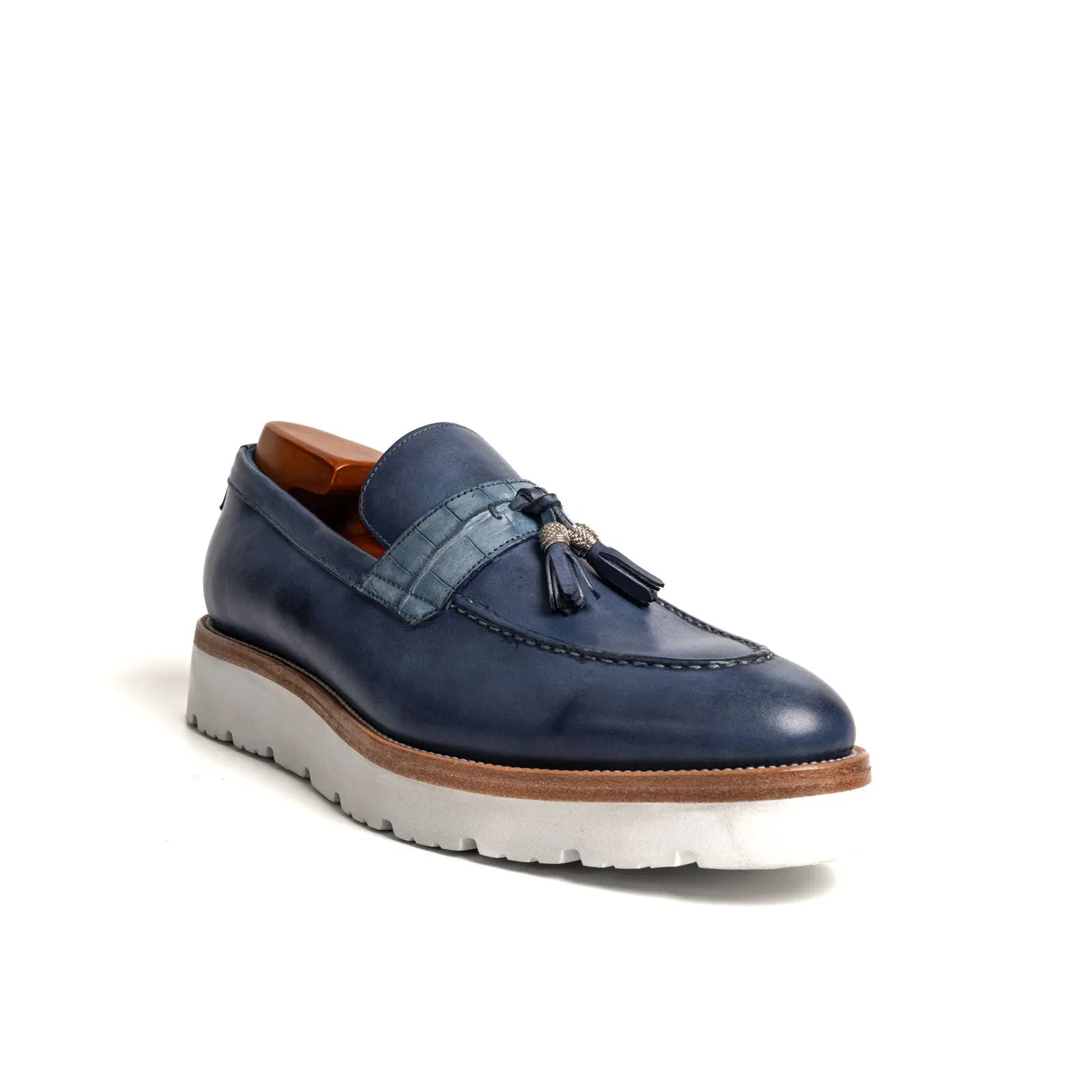 Crocodile Leather Tassel XL Loafers Divinch