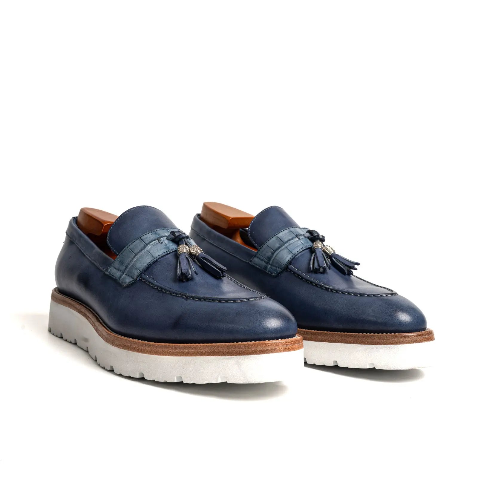 Crocodile Leather Tassel XL Loafers Divinch