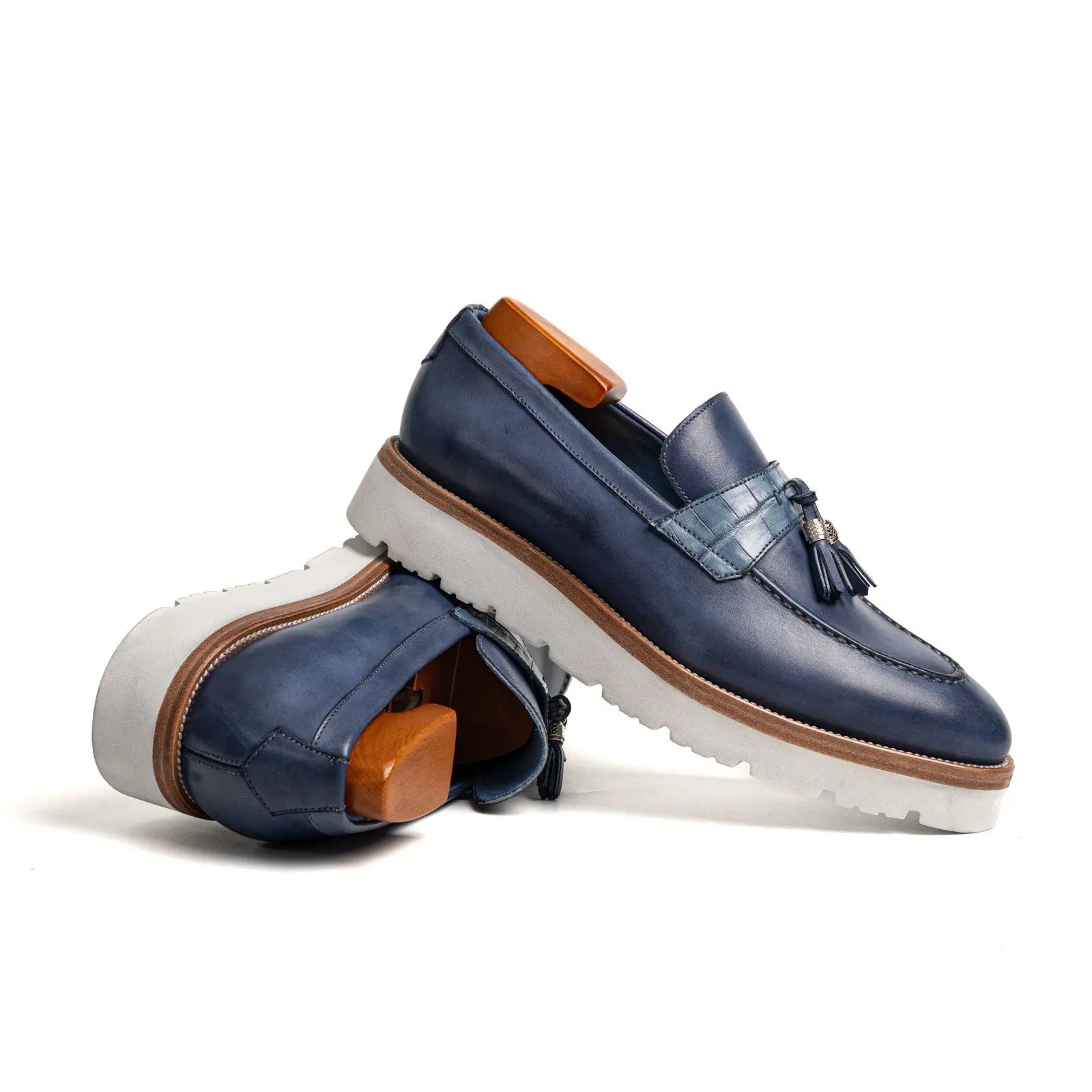 Crocodile Leather Tassel XL Loafers Divinch