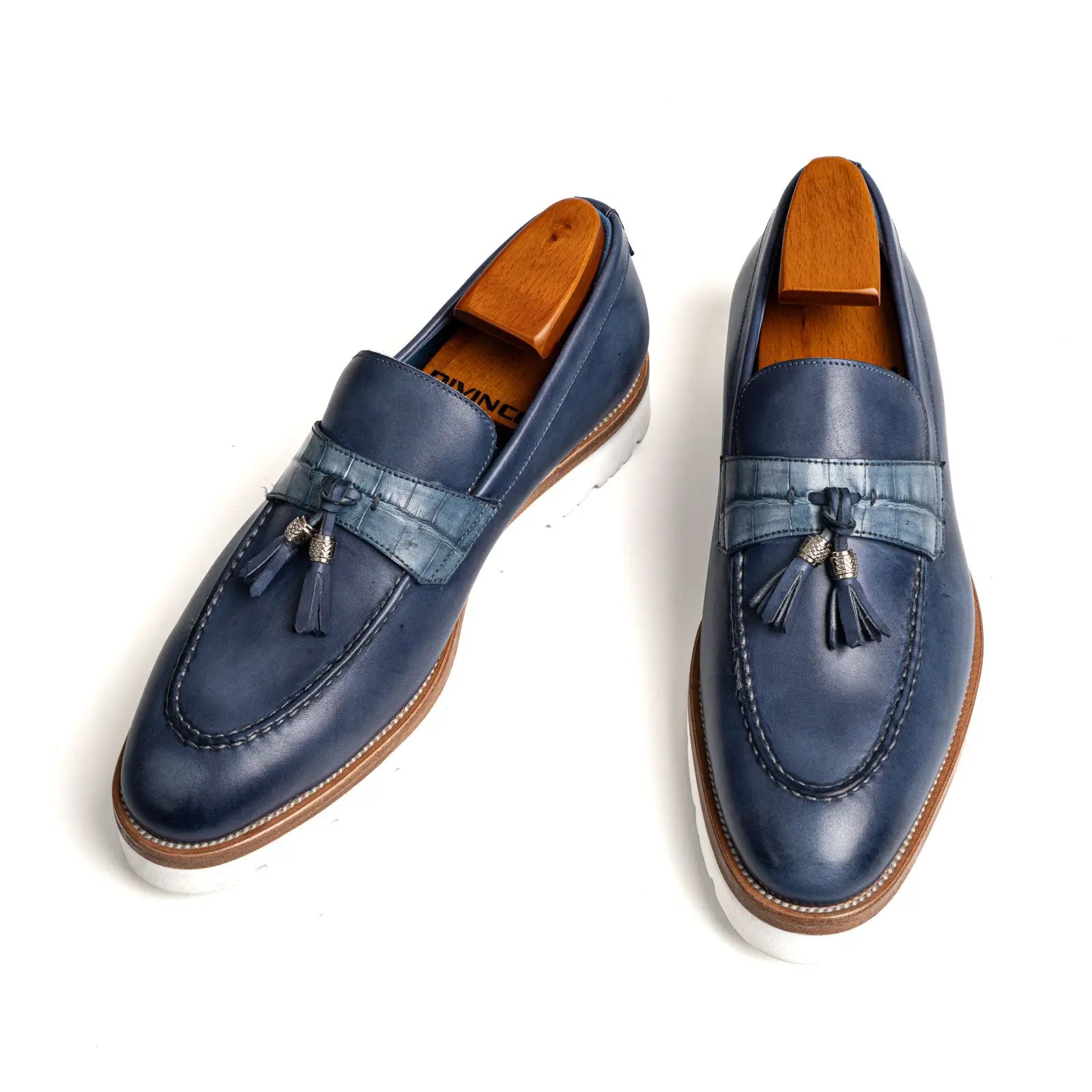 Crocodile Leather Tassel XL Loafers Divinch