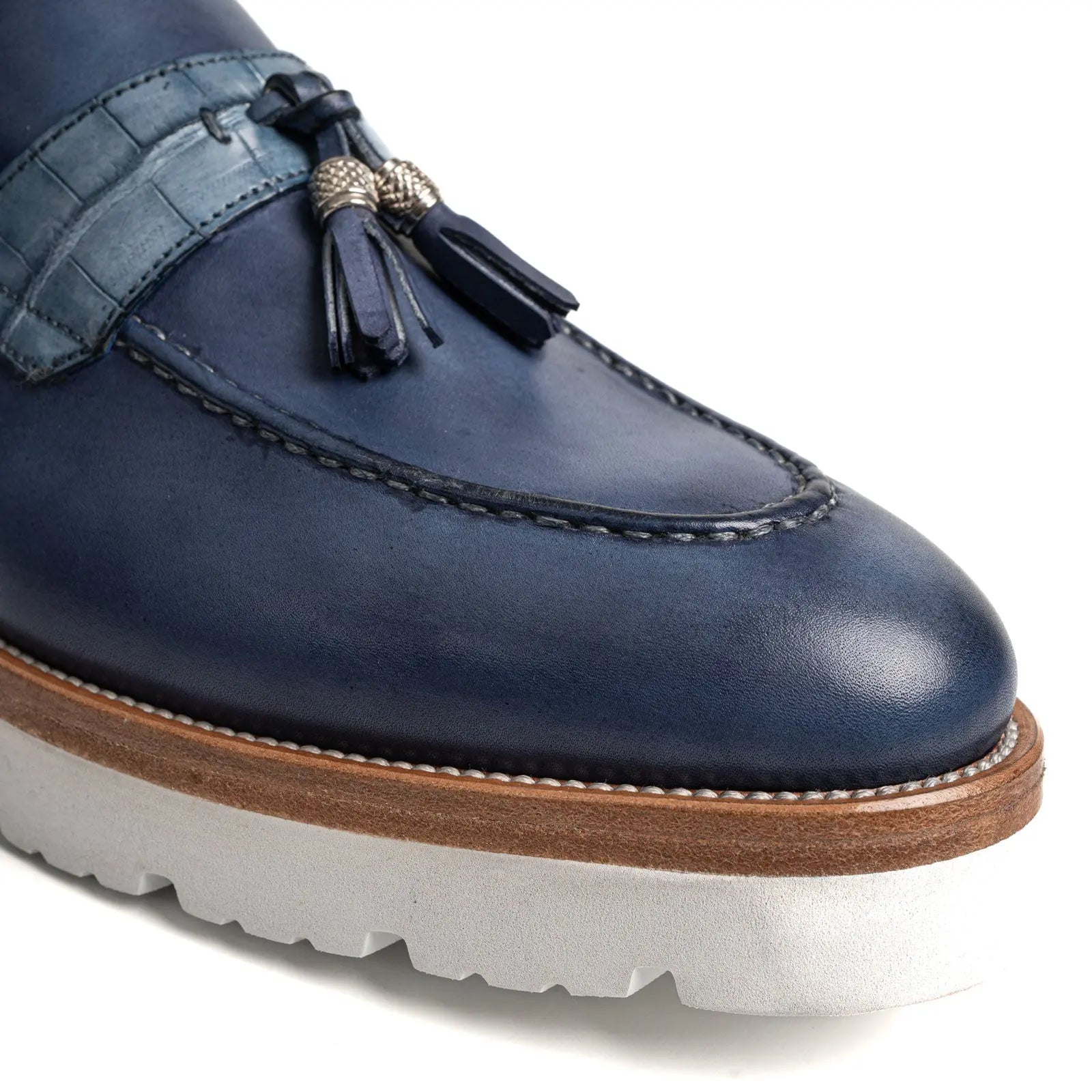 Crocodile Leather Tassel XL Loafers Divinch