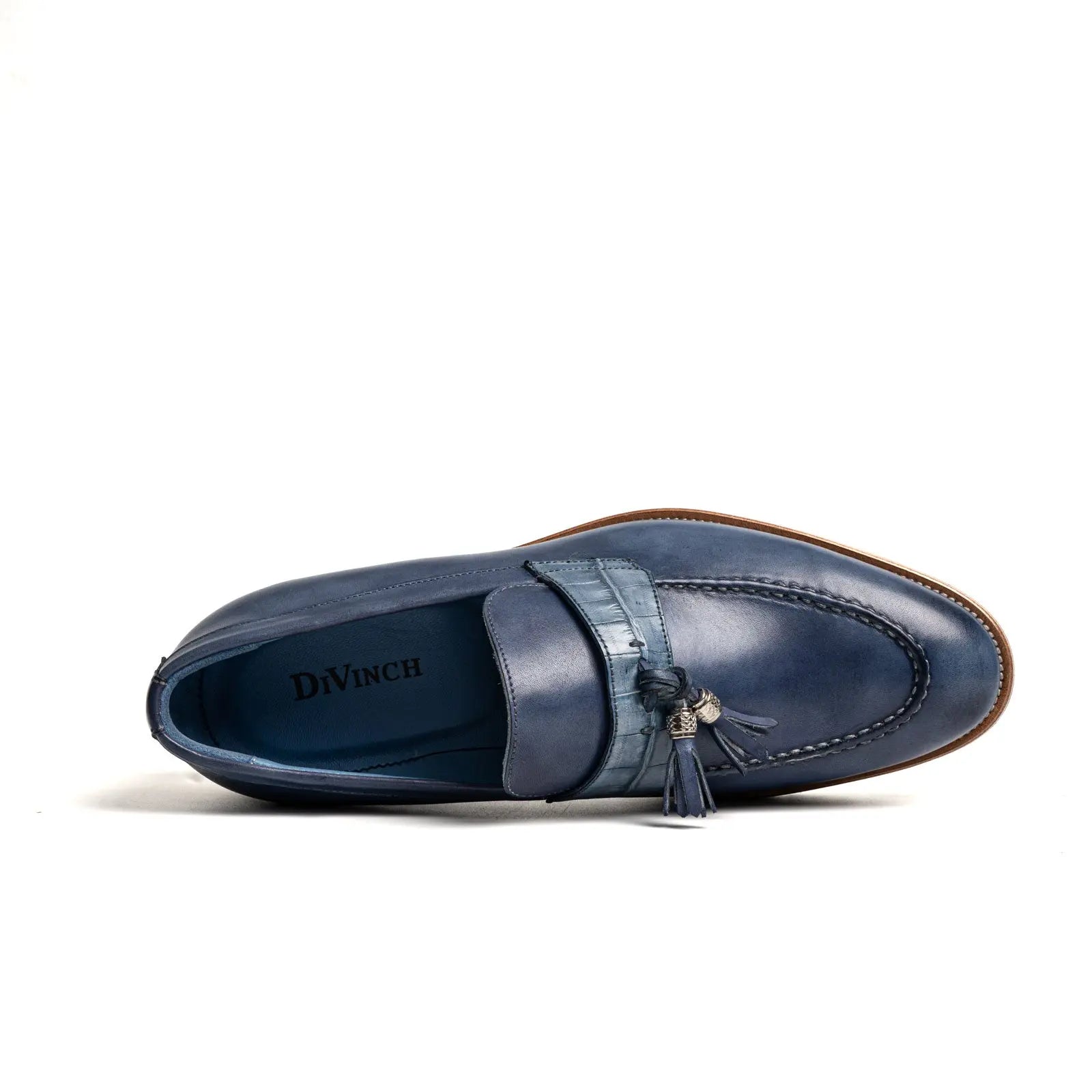 Crocodile Leather Tassel XL Loafers Divinch