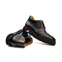 DIVINCH Black Patent Brogue Bootie DIVINCH