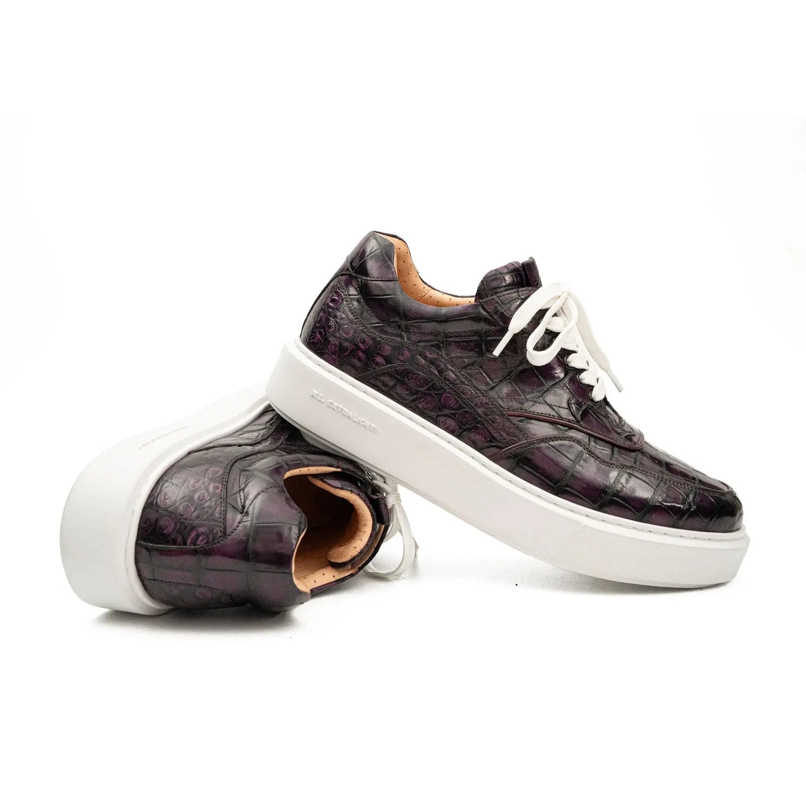 Sneaker Plateforme XL DIVINCH en crocodile du Nil