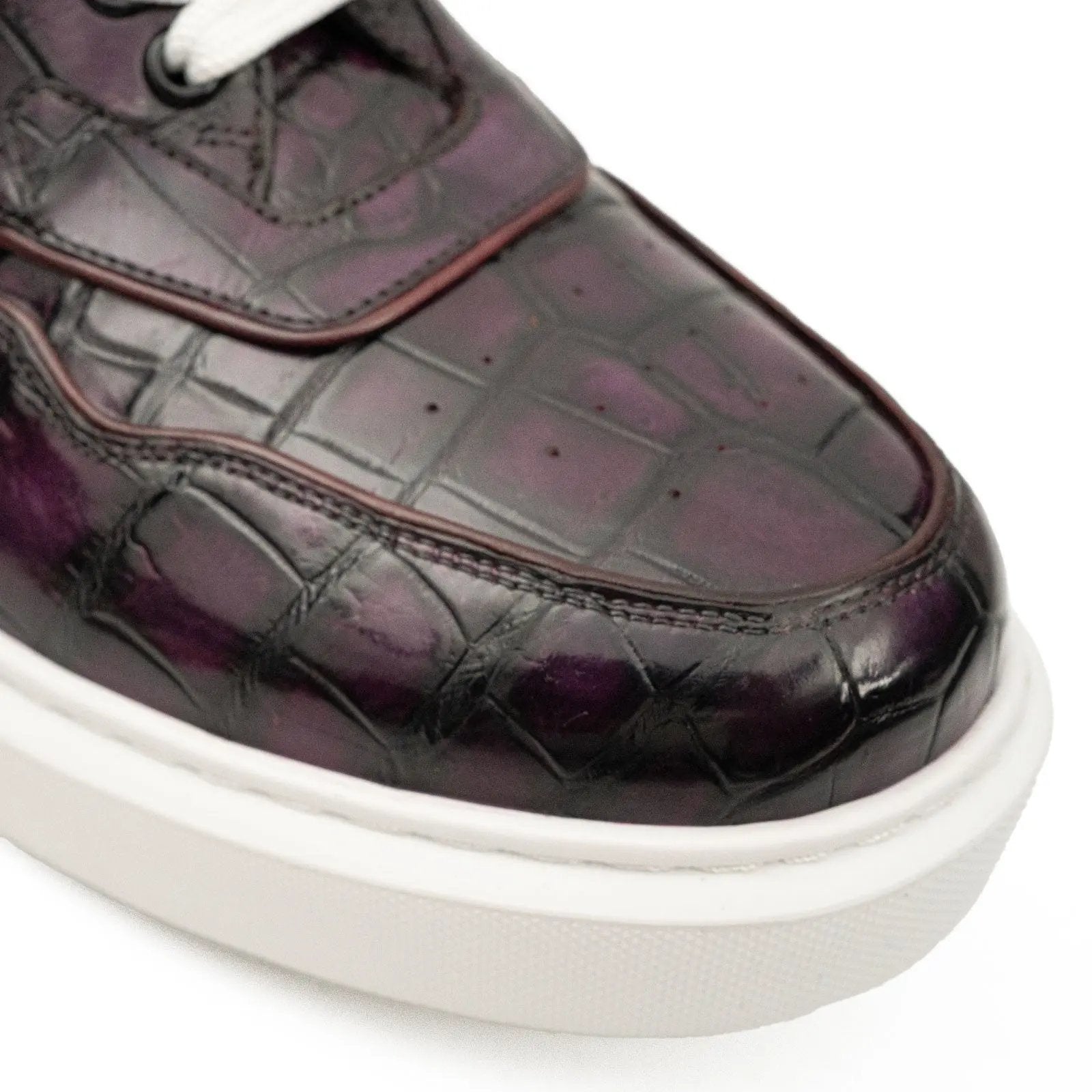 Sneaker Plateforme XL DIVINCH en crocodile du Nil