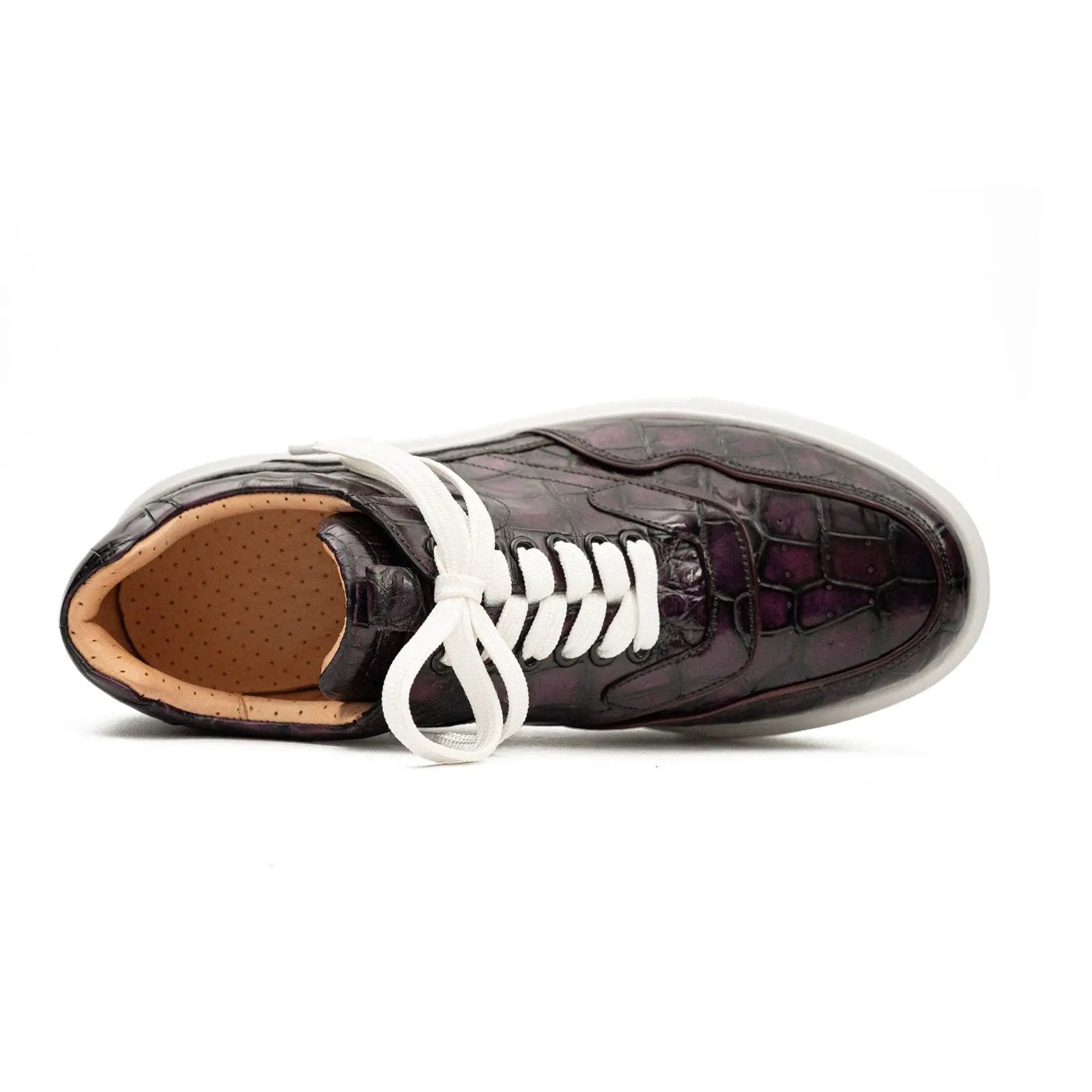 Sneaker Plateforme XL DIVINCH en crocodile du Nil