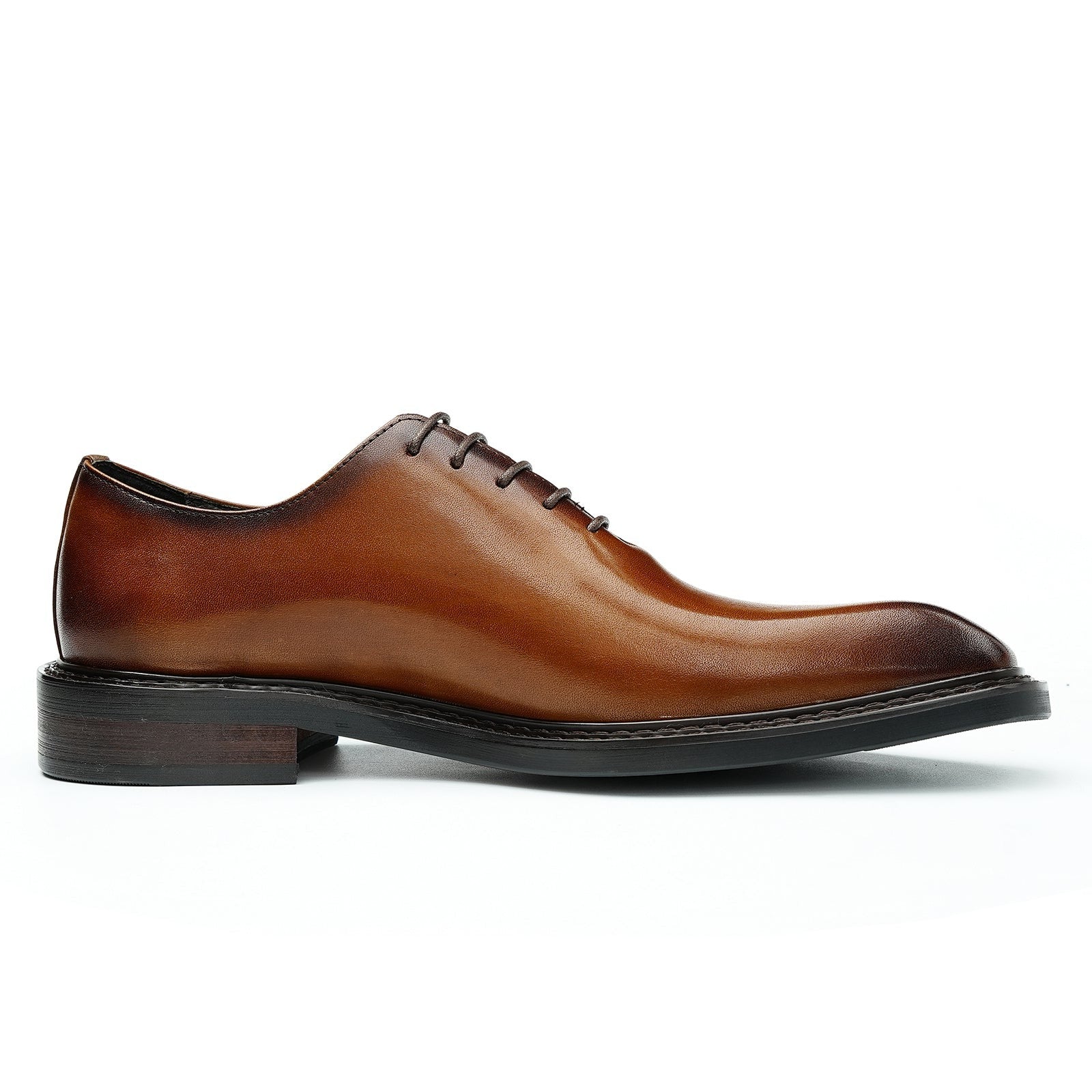 High-end color polished business formal Oxford shoes D96136 Brown - Divinch