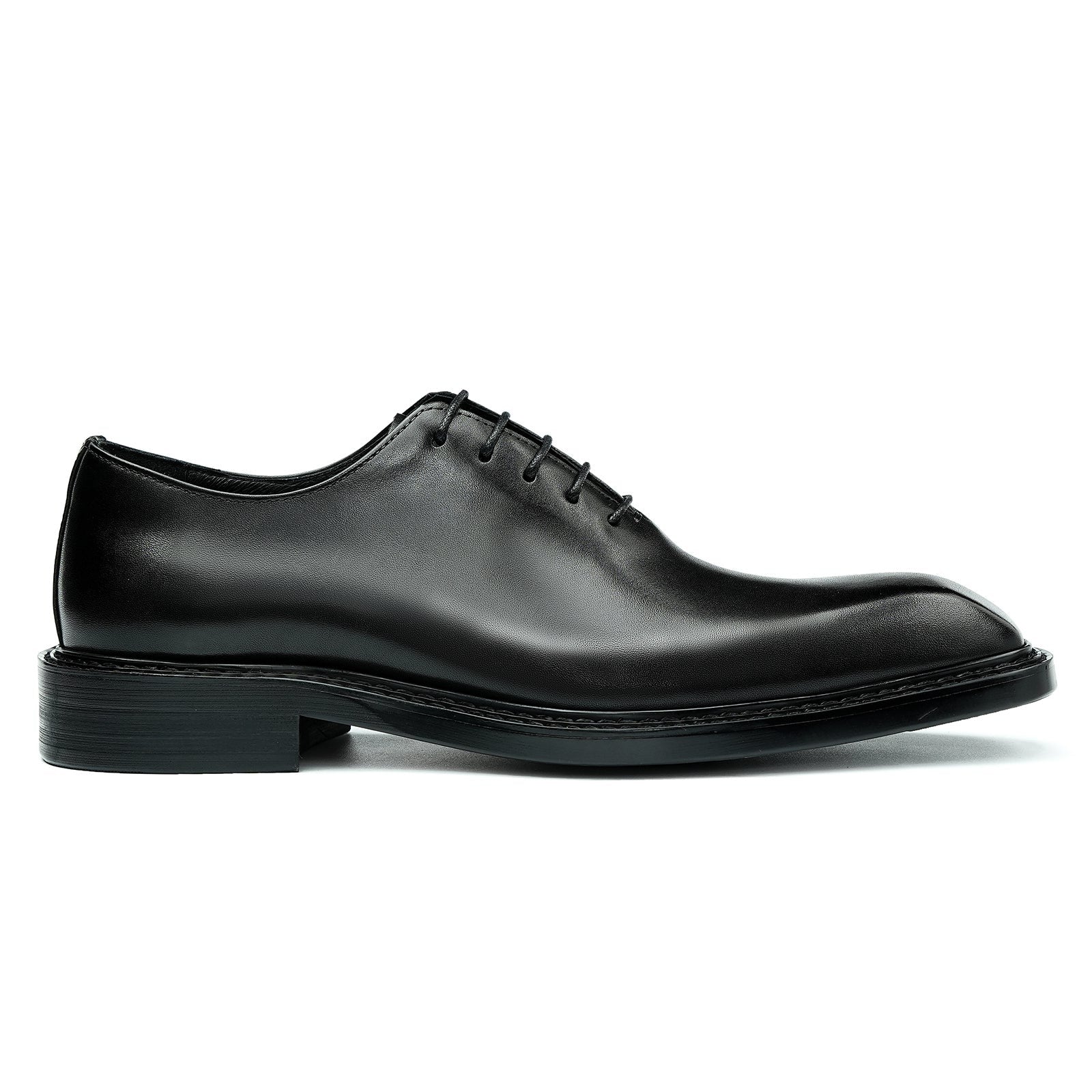 High-end color polished business formal Oxford shoes D96136 Black - Divinch