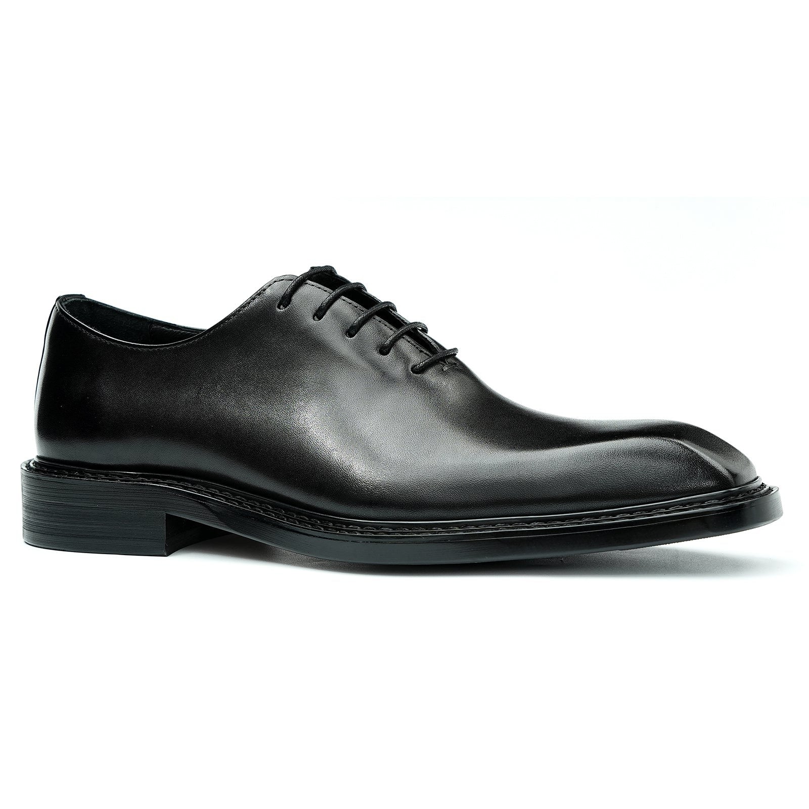 High-end color polished business formal Oxford shoes D96136 Black - Divinch