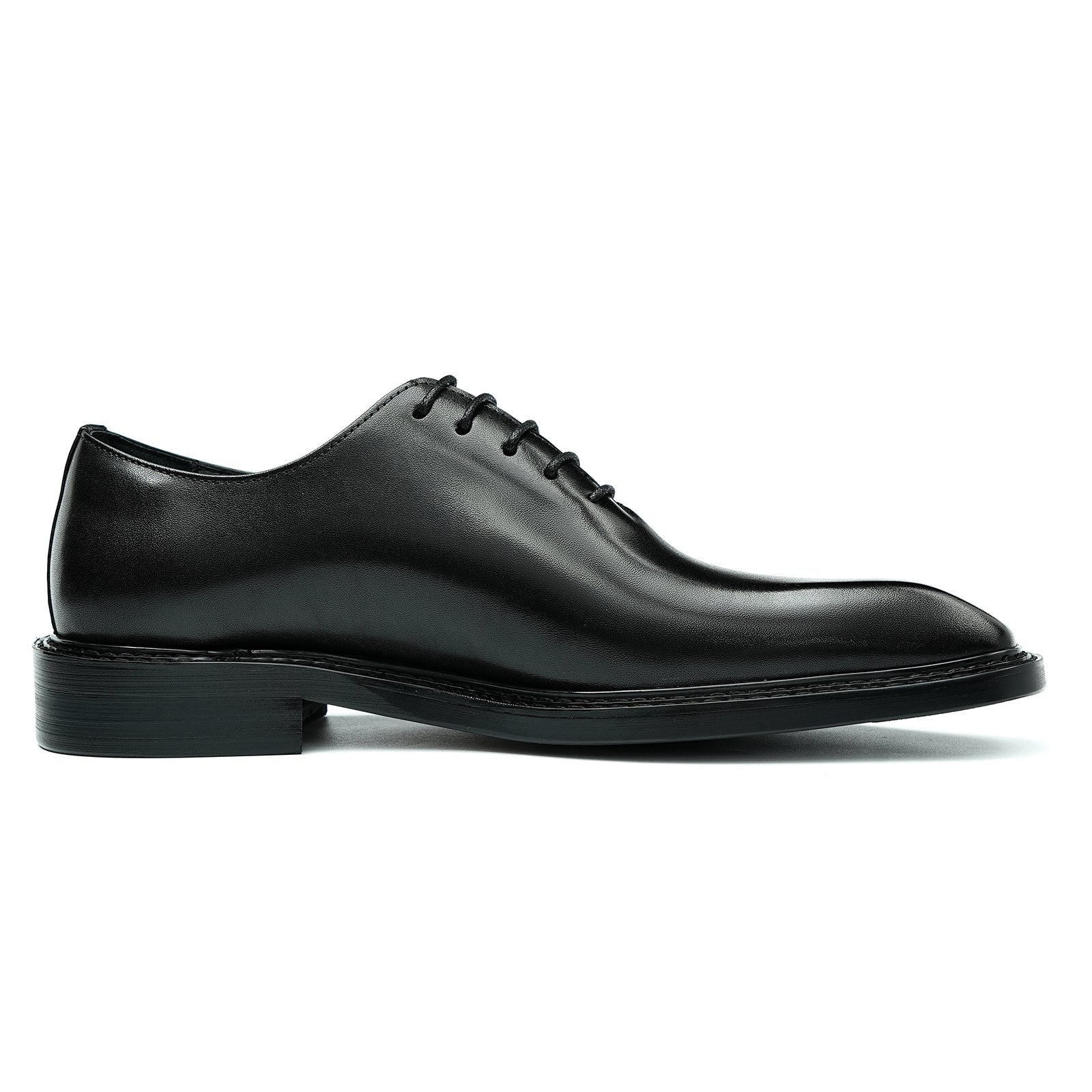 High-end color polished business formal Oxford shoes D96136 Black - Divinch