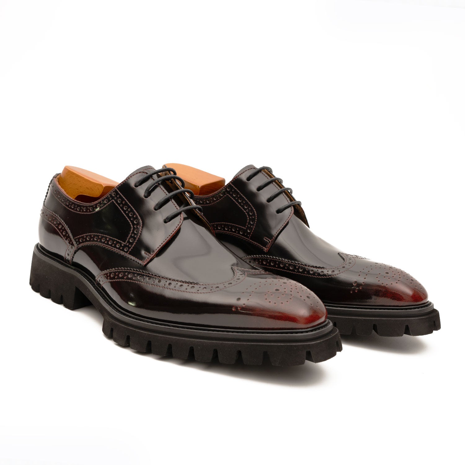 Chaussures derby brogue noires