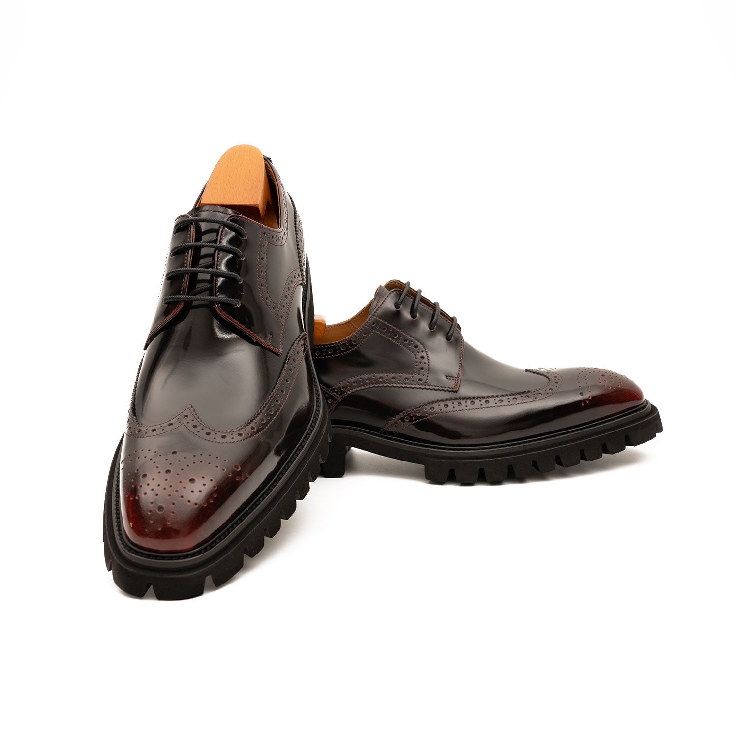 Chaussures derby brogue noires