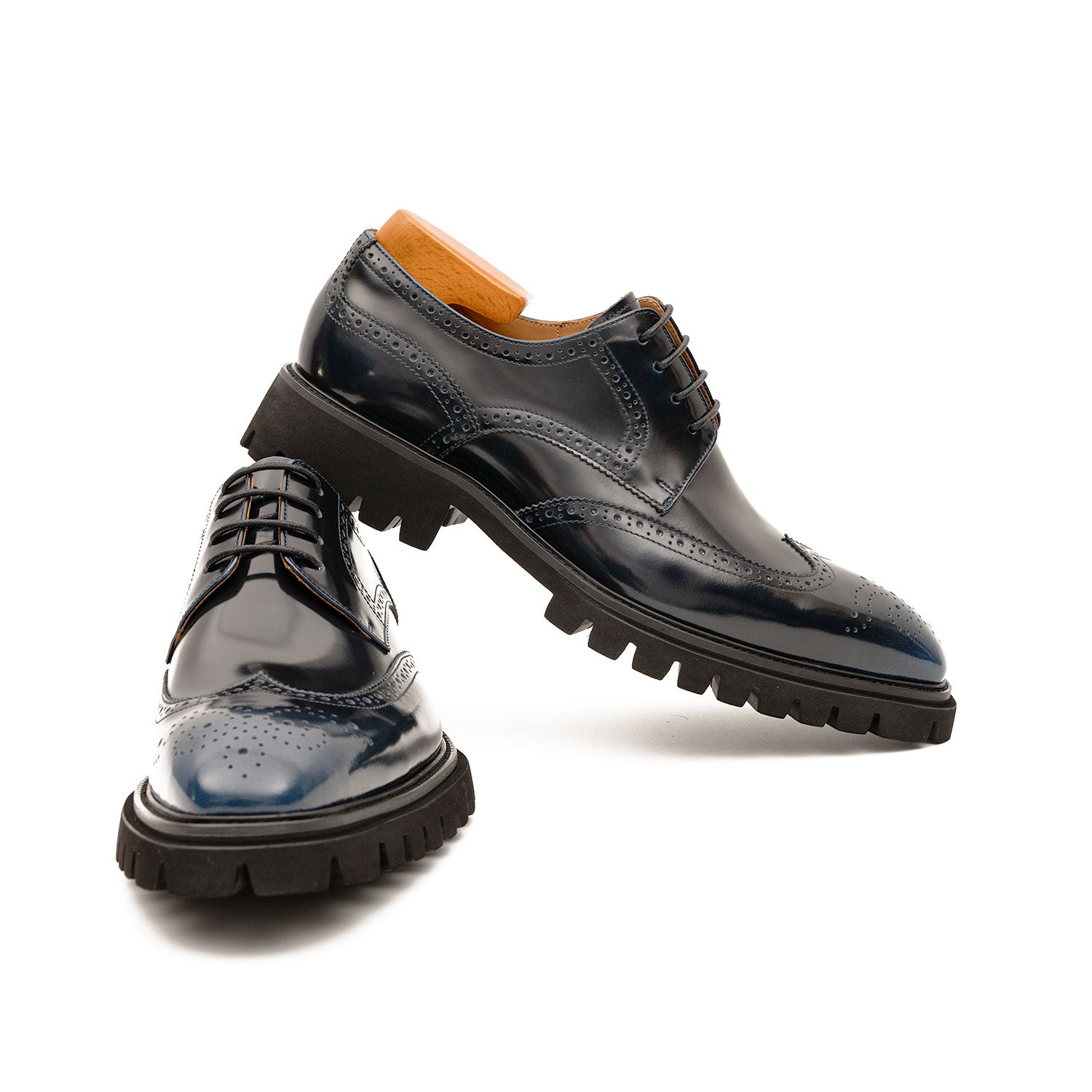 Chaussures derby brogue noires