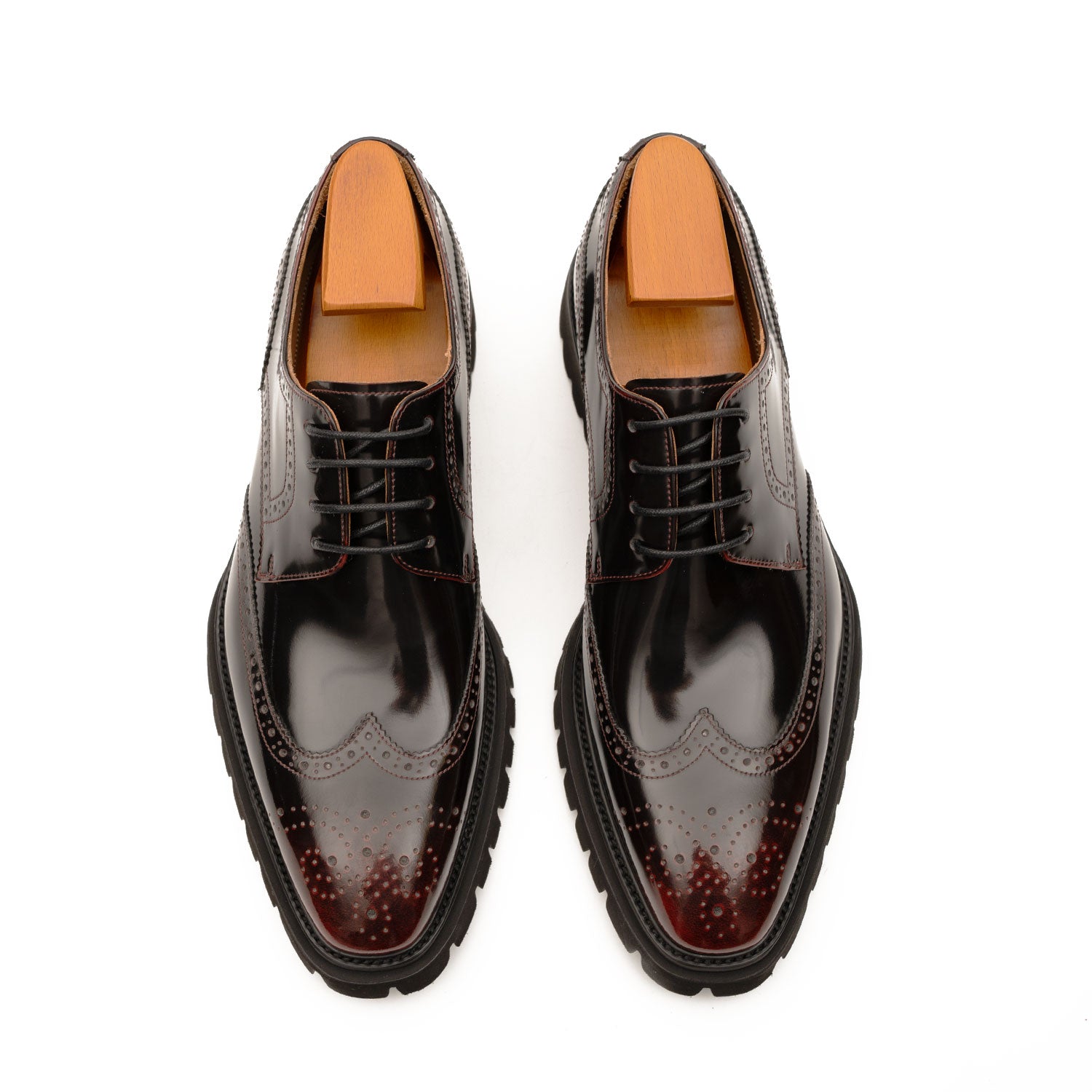 Chaussures derby brogue noires