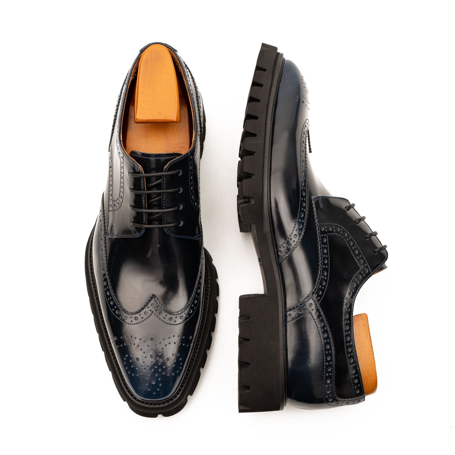 Chaussures derby brogue noires