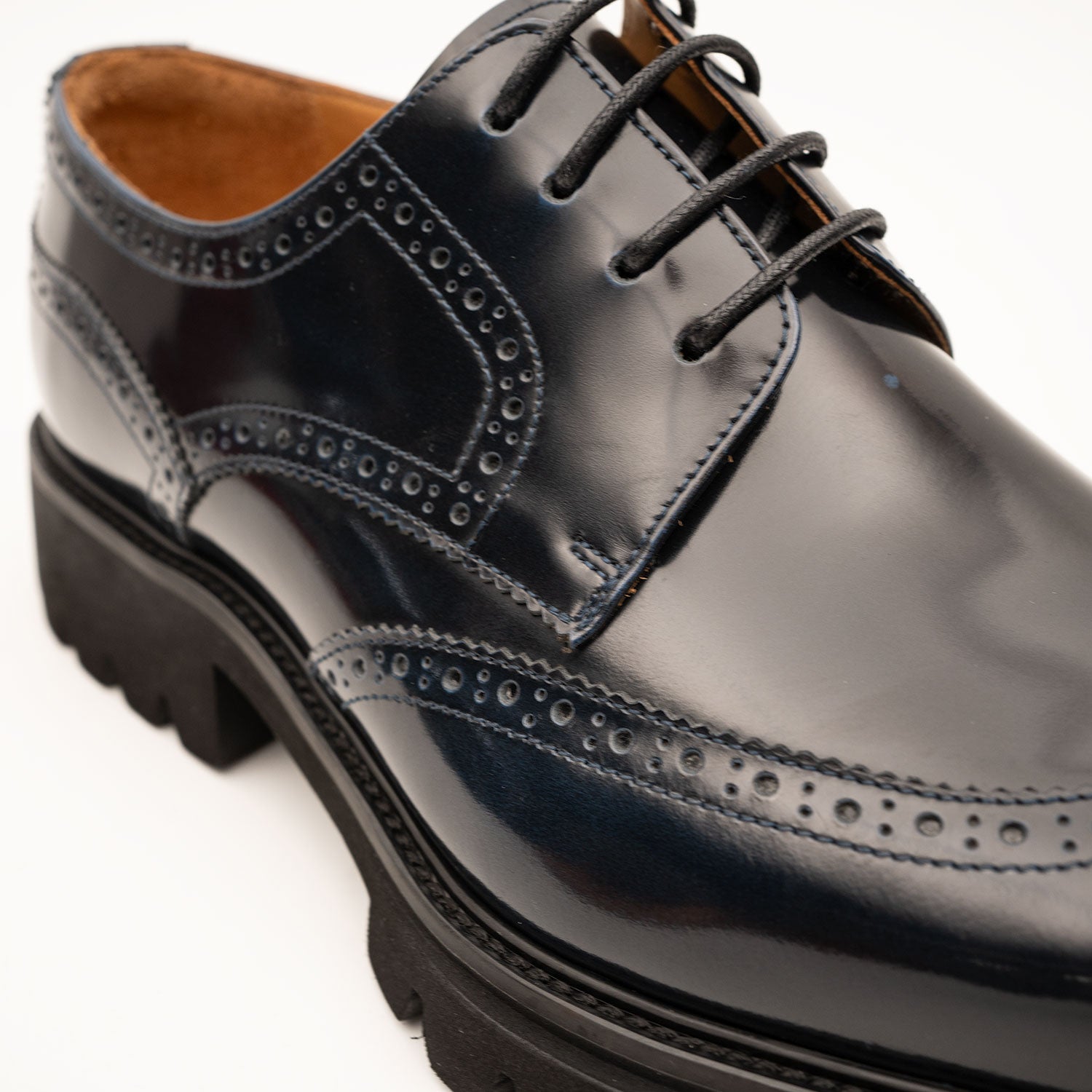 Chaussures derby brogue noires