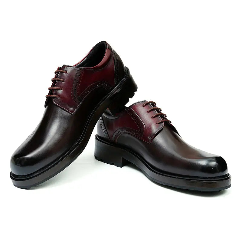 Mens Calfskin Derby Shoes D89625 - Divinch