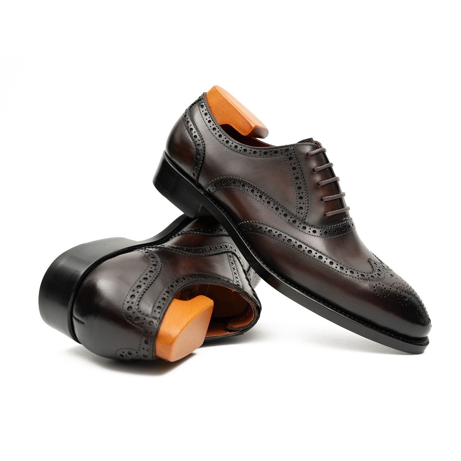 Patentleder Goodyear-Welt-Damenschuhe Braun 