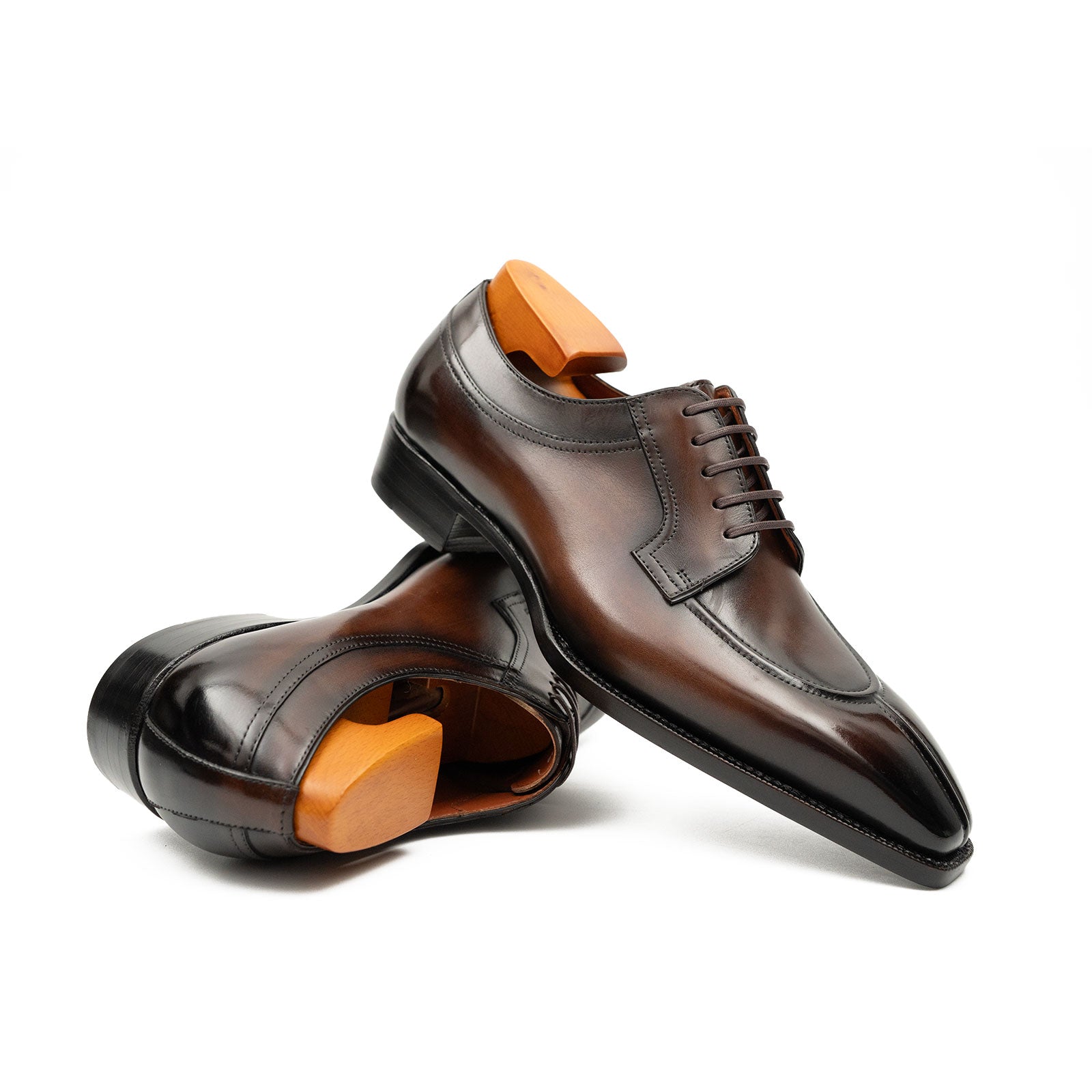 Patentleder Goodyear-Welt-Damenschuhe Braun 