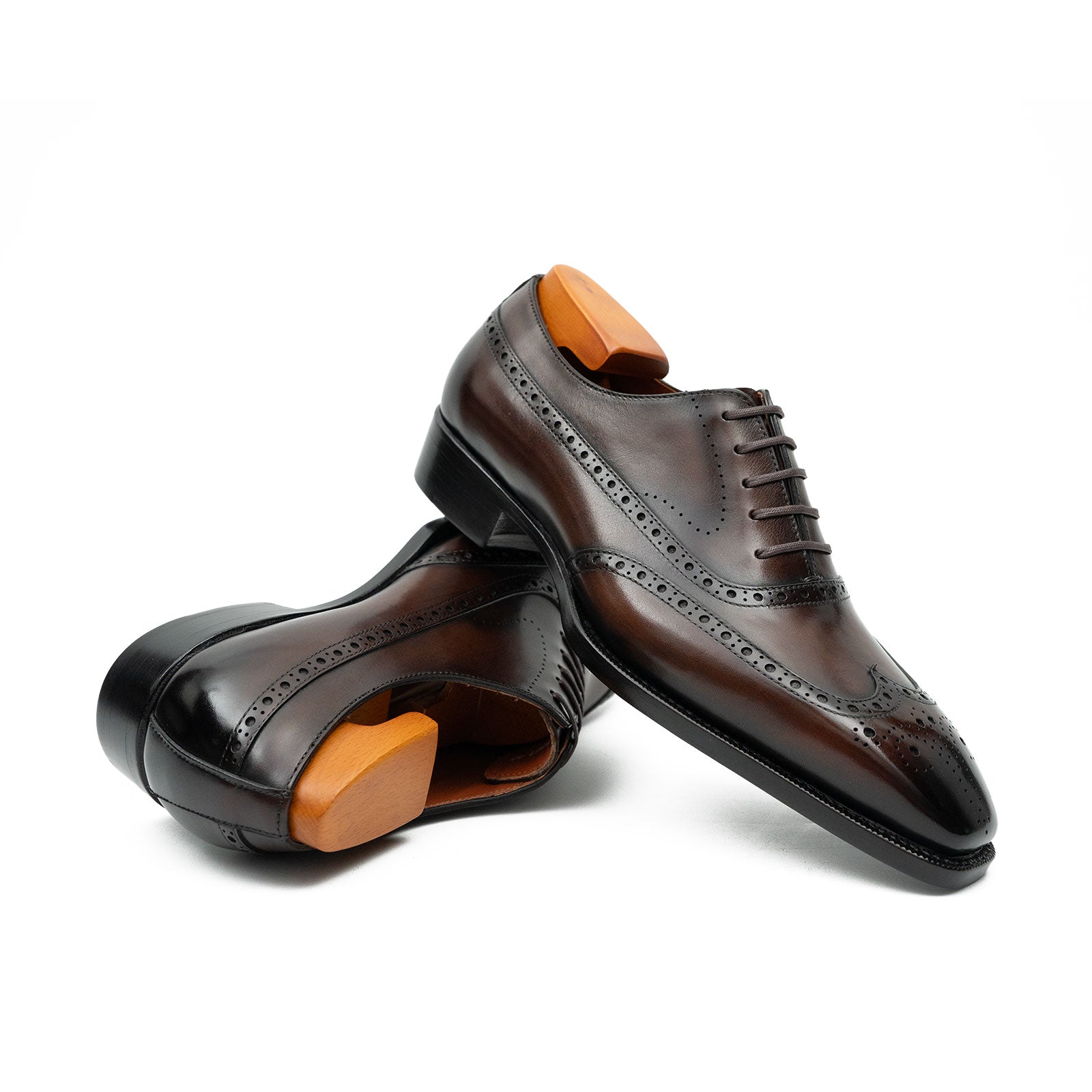 Patentleder Goodyear-Welt-Damenschuhe Braun 