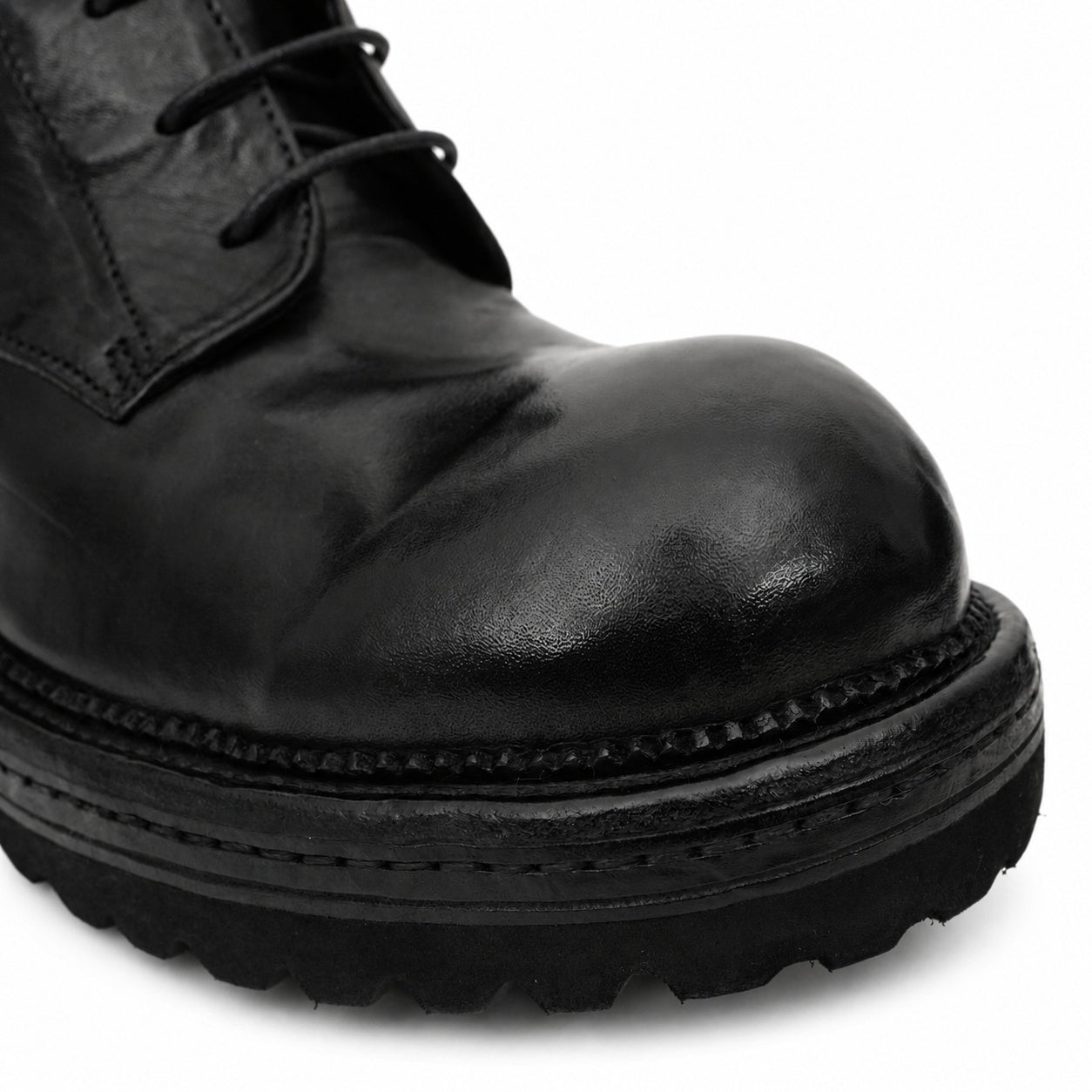 Yeşil Patinalı Platform Deri Spor Ayakkabı