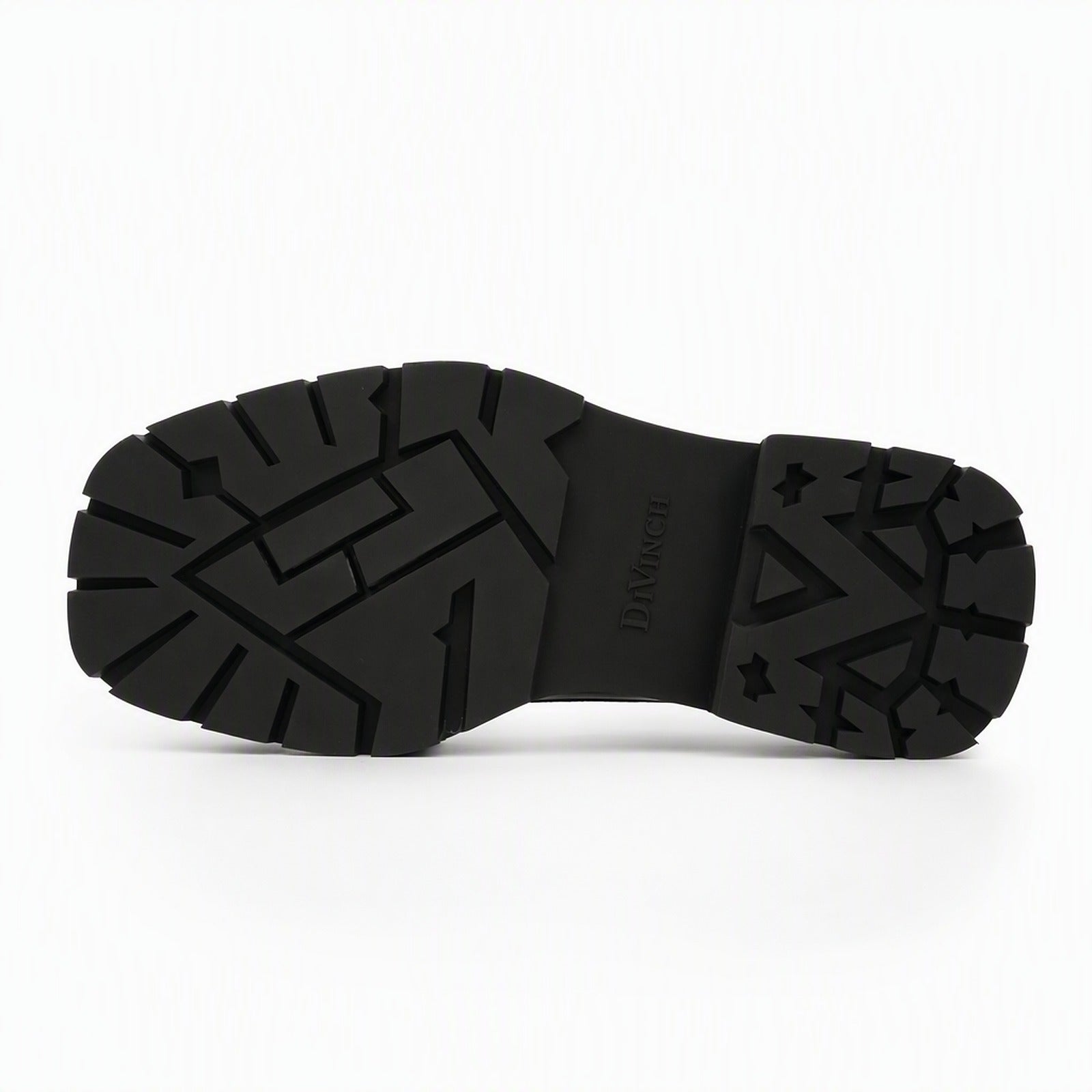 Zapatos derby de cuero negro con plataforma