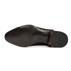 Brown Crocodile & Suede Oxford Shoes