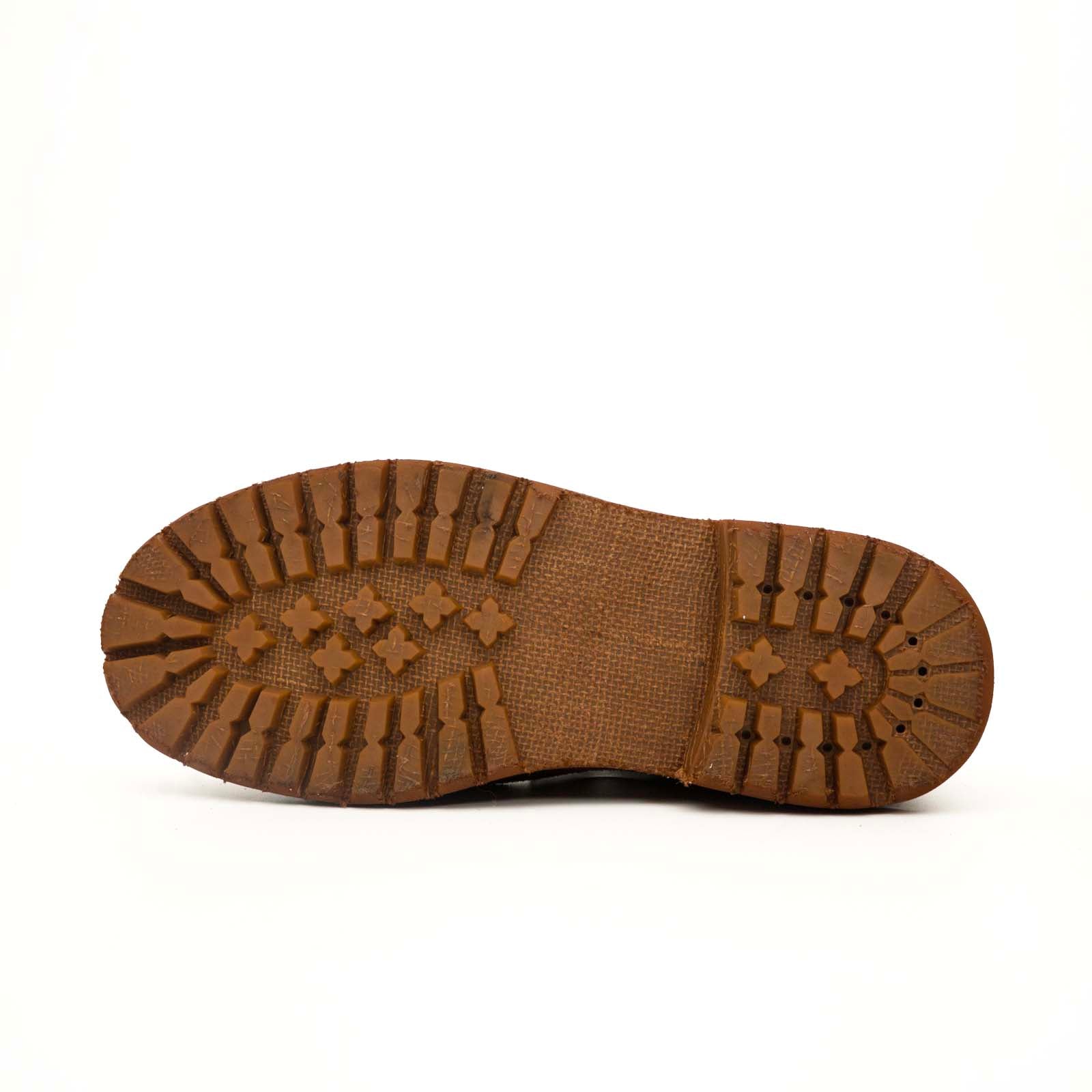 Brown Suede Lace-Up Combat Boots