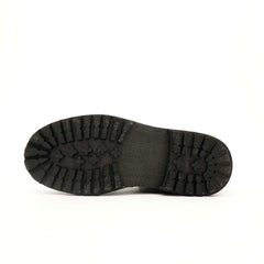 Black‑Grey Suede Lace-Up Combat Boots