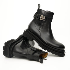 Sneakers Derby con plateau color cognac brunito