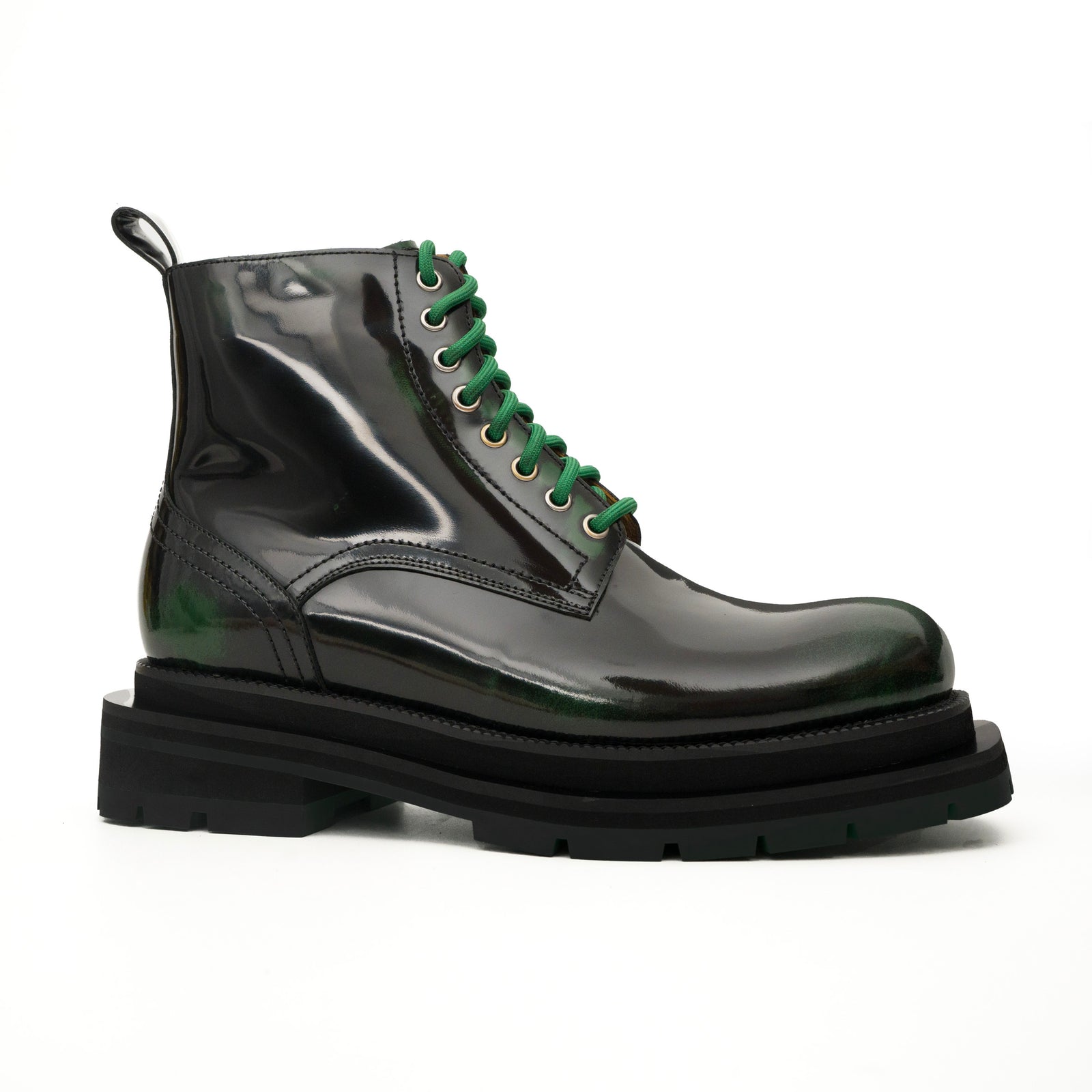 Sneakers Derby con plateau color cognac brunito