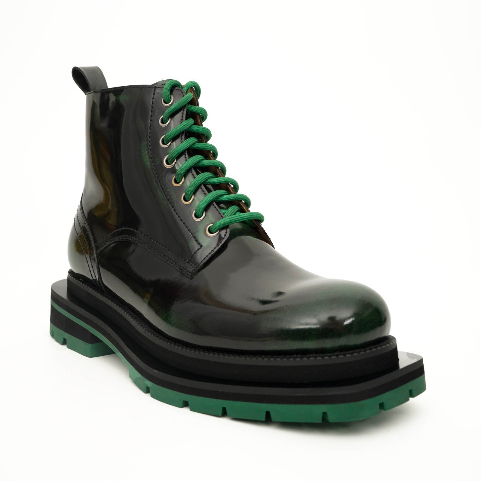 Sneakers Derby con plateau color cognac brunito