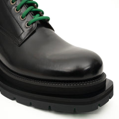 Sneakers Derby con plateau color cognac brunito