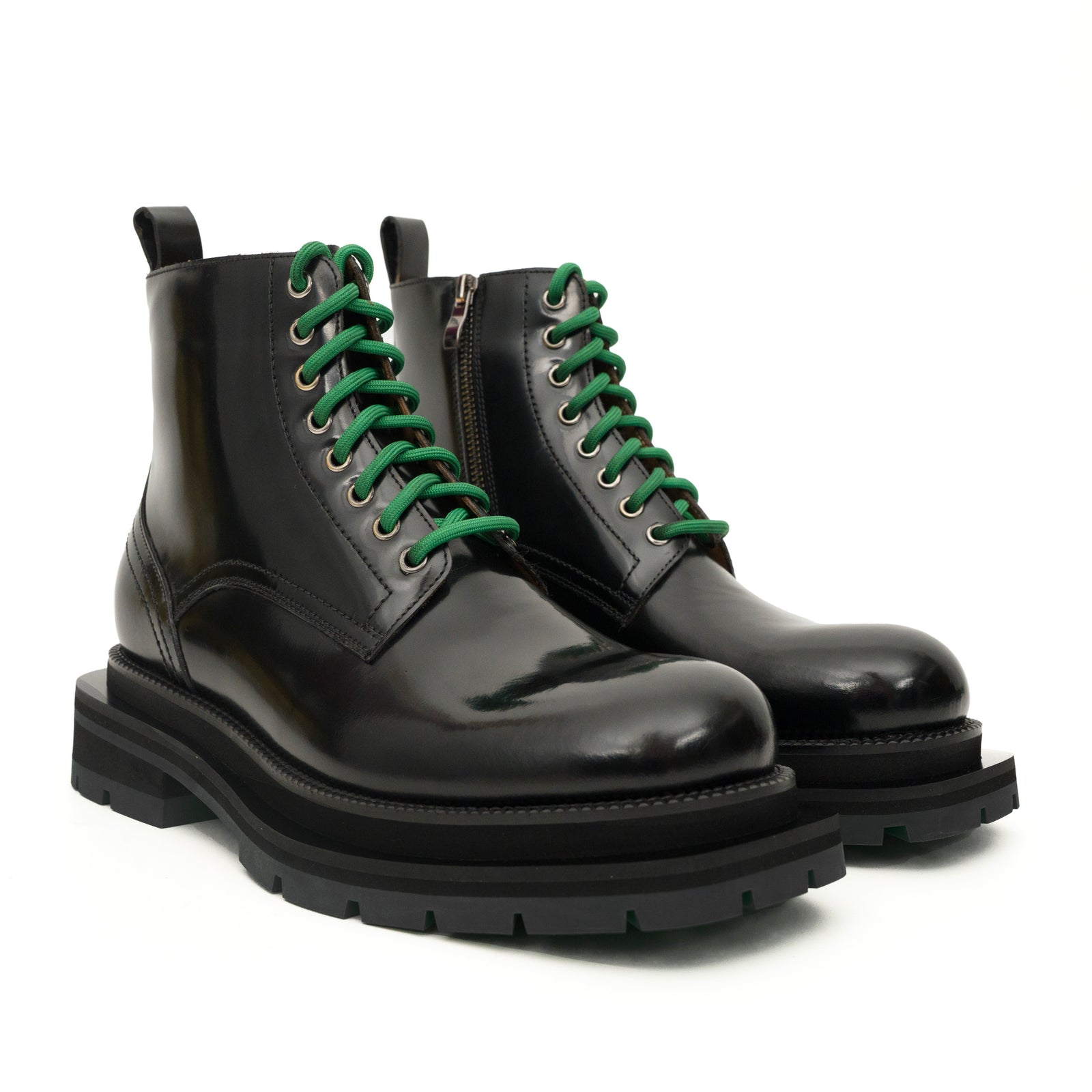 Sneakers Derby con plateau color cognac brunito