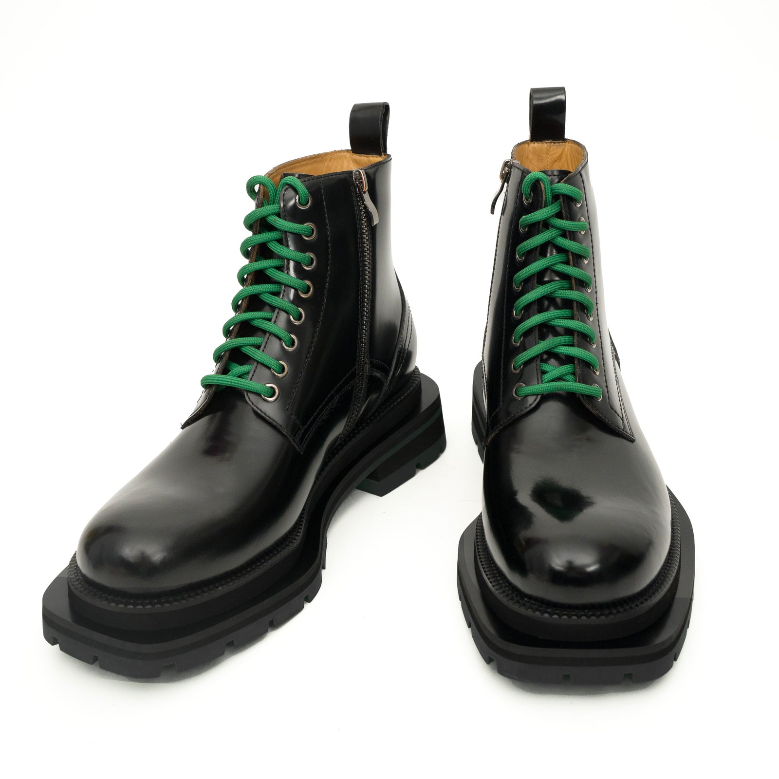 Sneakers Derby con plateau color cognac brunito